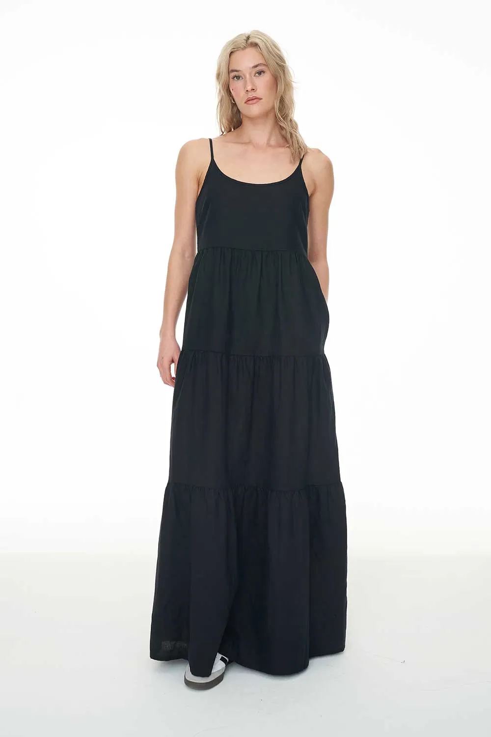 LIN-IN RESORT DRESS - BLACK