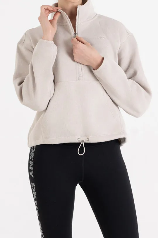 LONG SLEEVE HALF ZIP PULLOVER WITH KANGA POCKET