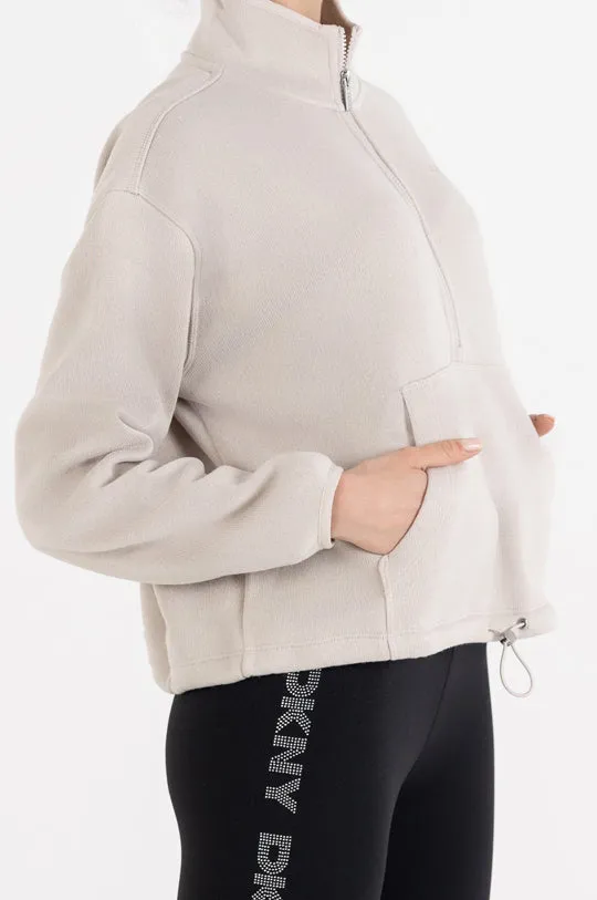 LONG SLEEVE HALF ZIP PULLOVER WITH KANGA POCKET