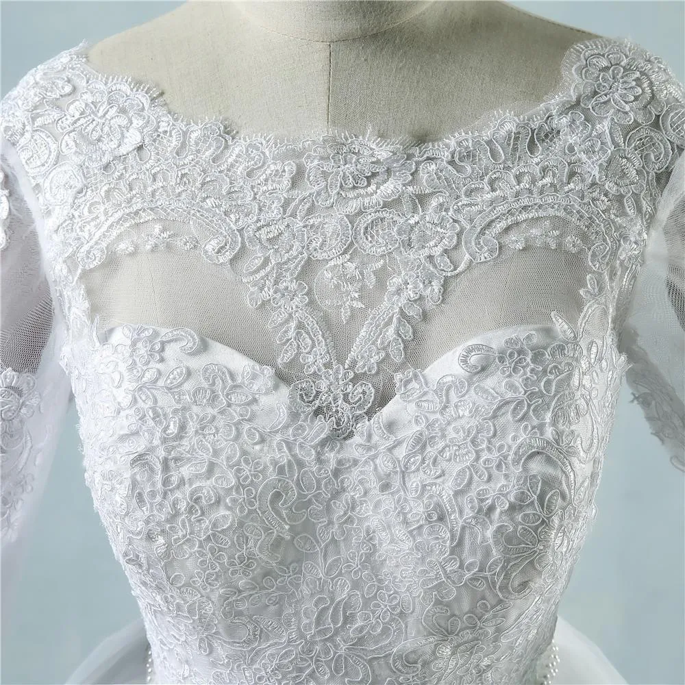 Long Wedding Dress, Tulle Wedding Dress, A-Line Bridal Dress, Spaghetti Straps Wedding Dress, Beach Wedding Dress, Backless Wedding Dress, Deep V-Neck Wedding Dress, LB0447