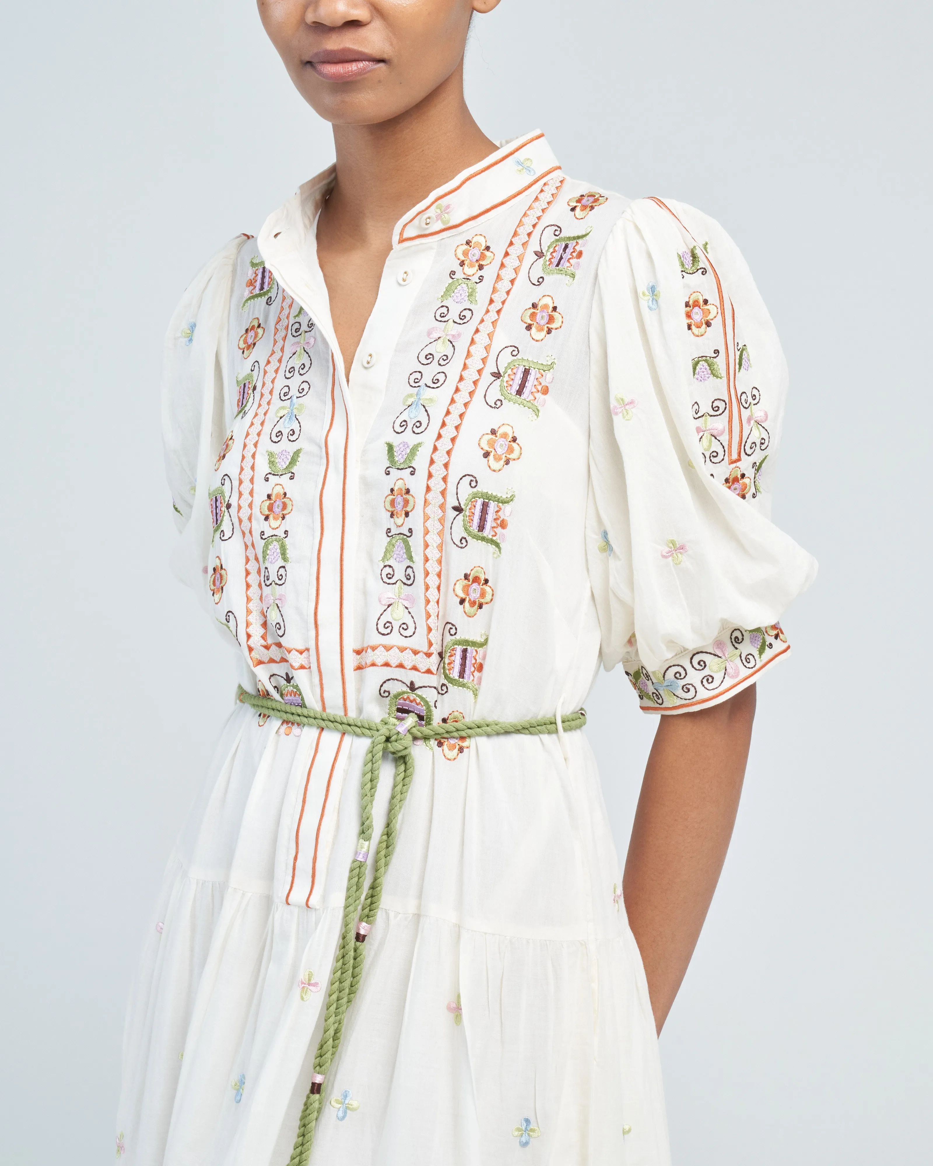 lovella tired midi dress