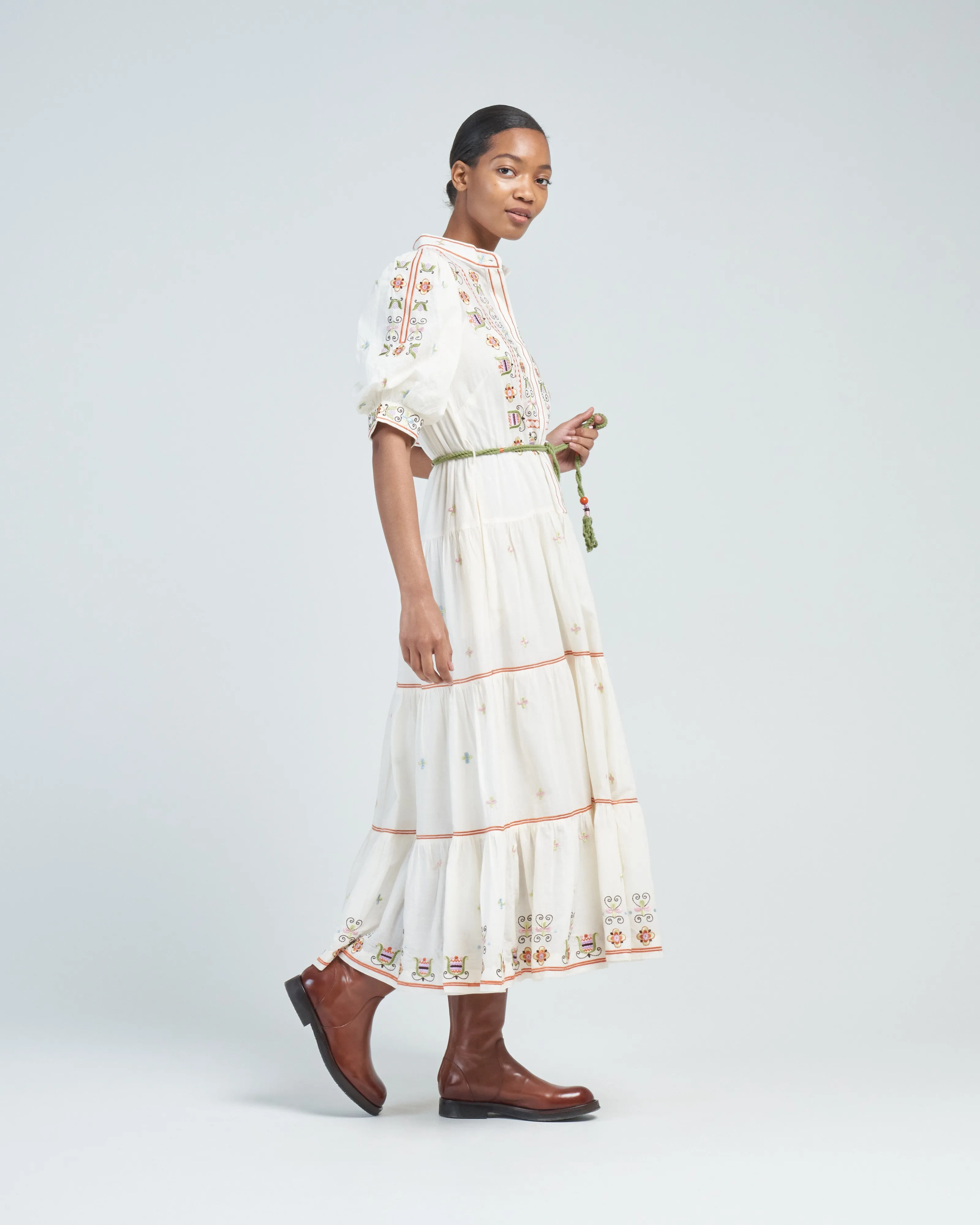 lovella tired midi dress