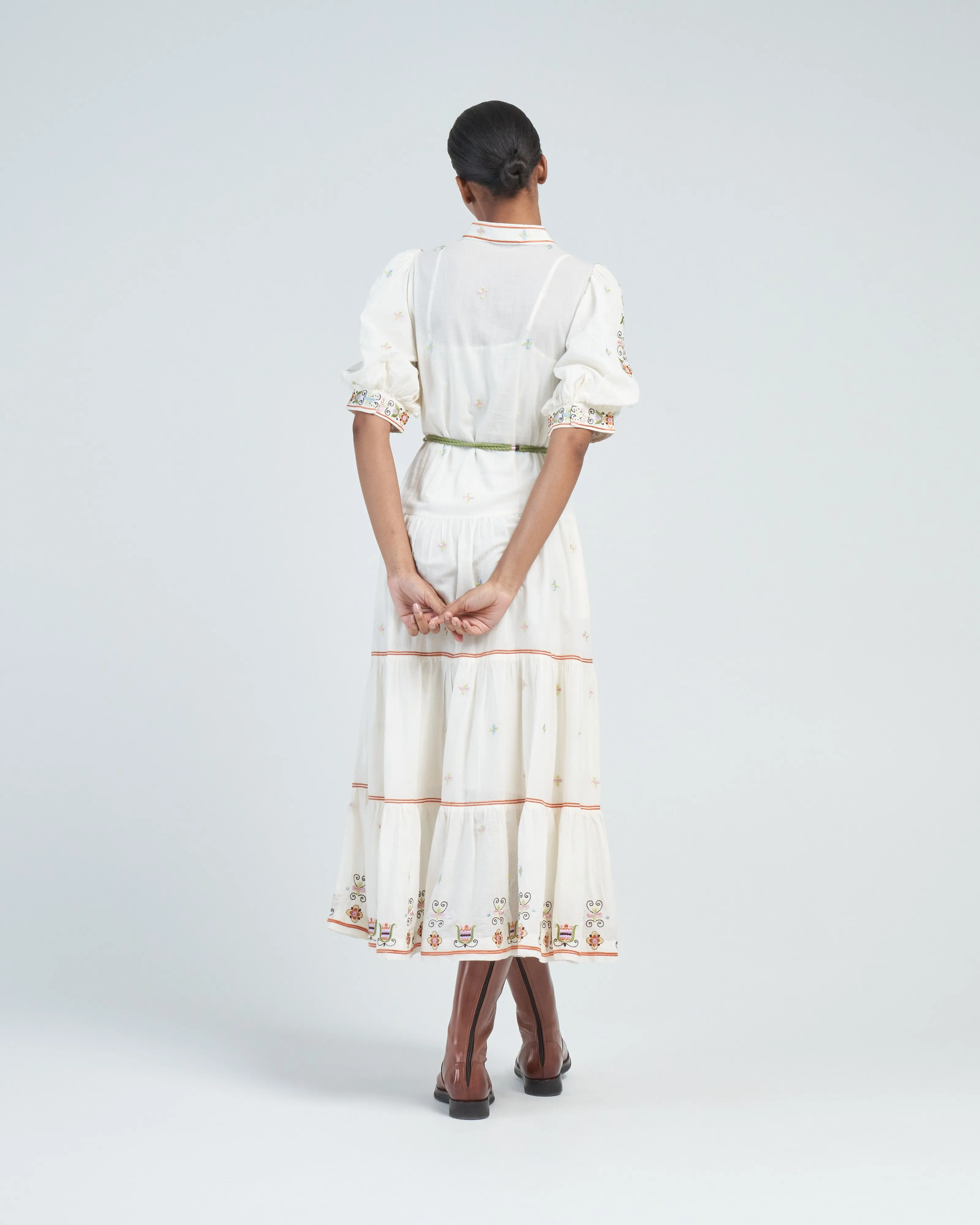 lovella tired midi dress