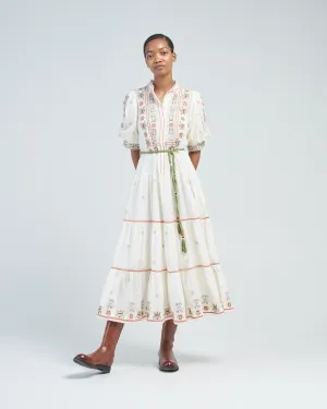 lovella tired midi dress