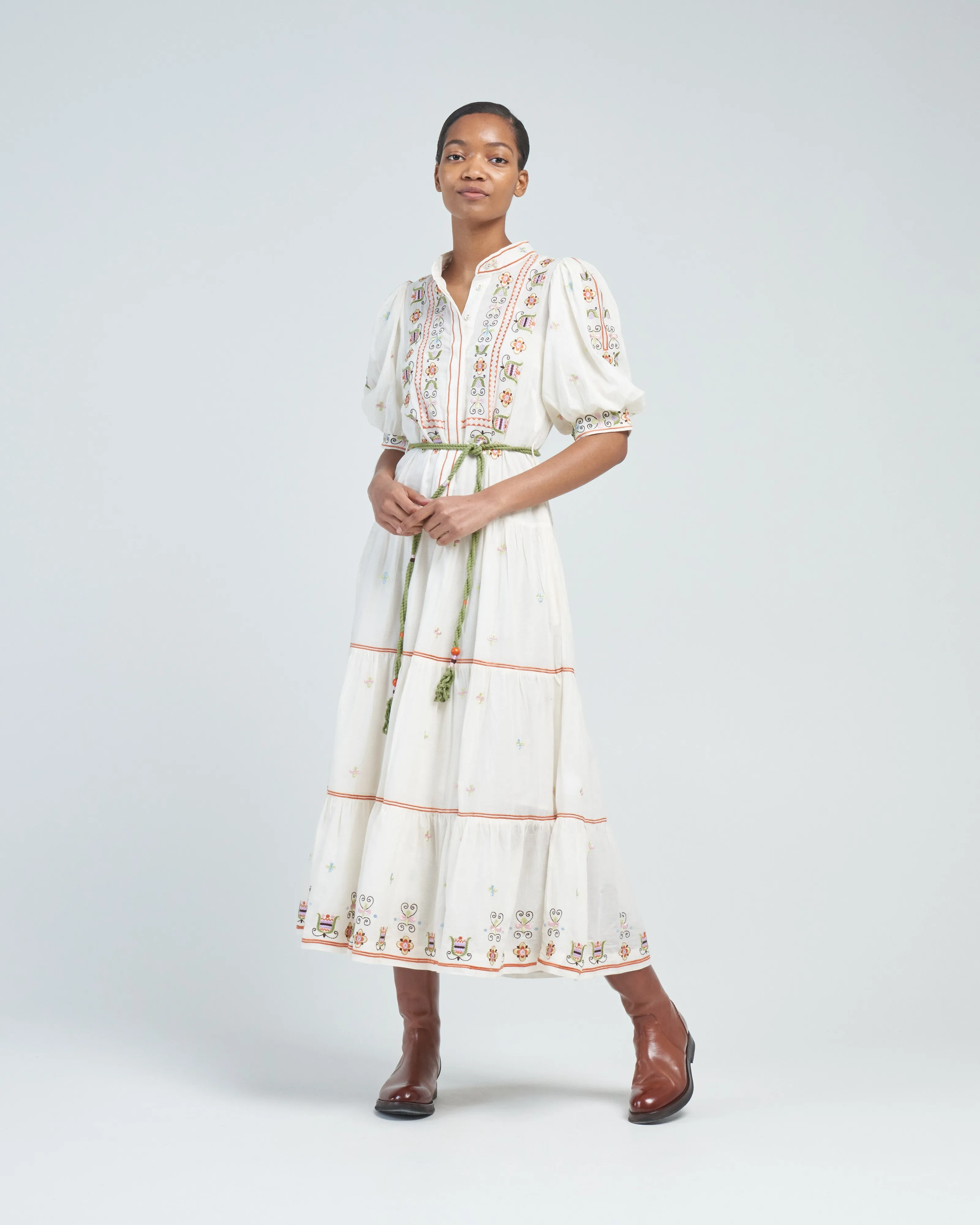 lovella tired midi dress