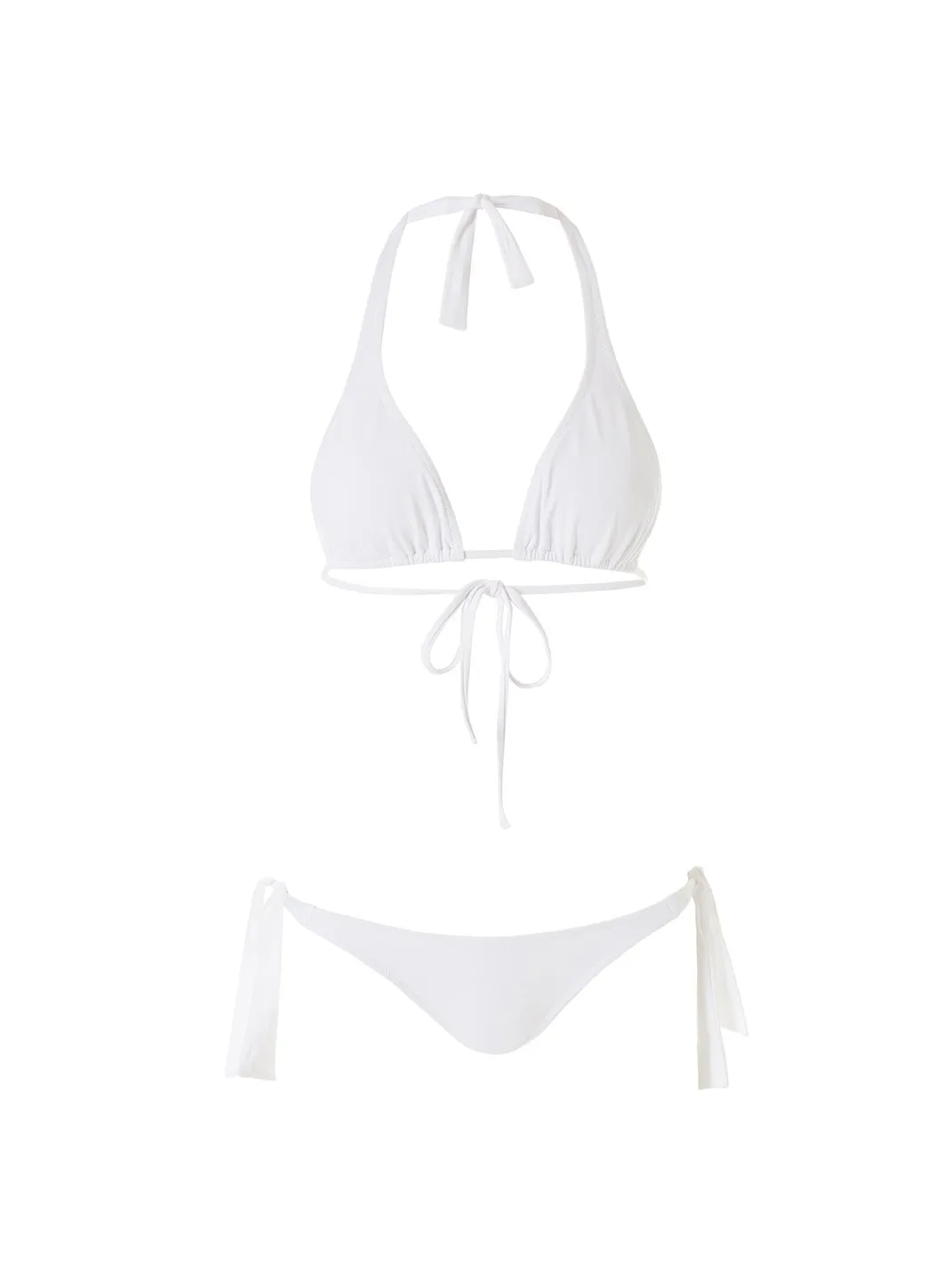 Maldives White Just Married Halterneck Bikini