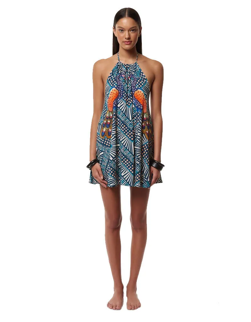 Mara Hoffman Peacock Swing Dress in Green