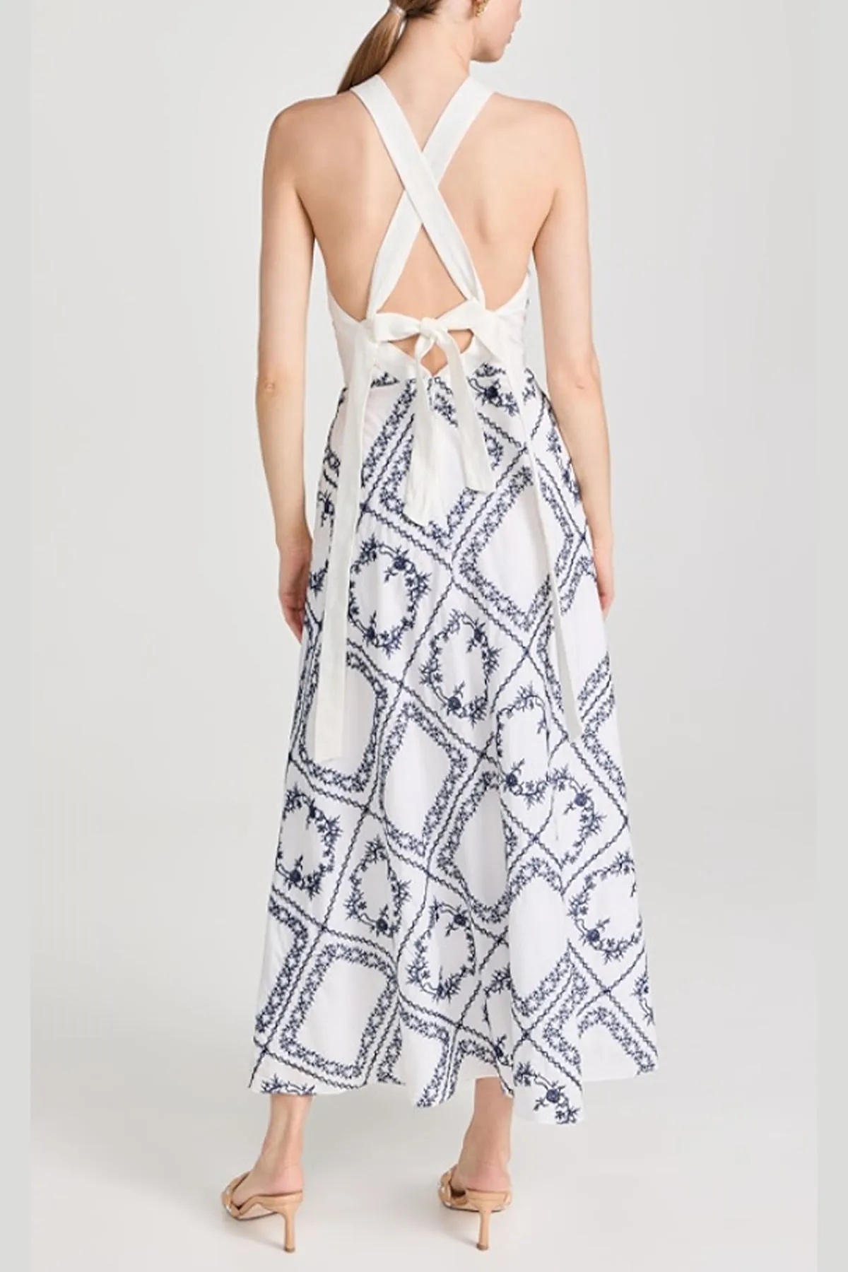 Maria Halter Dress in Navy