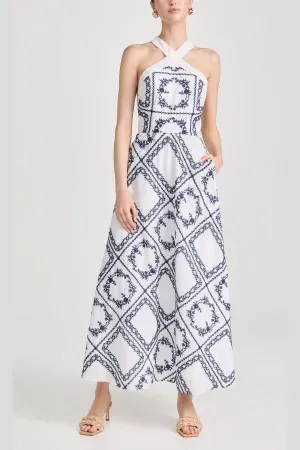 Maria Halter Dress in Navy
