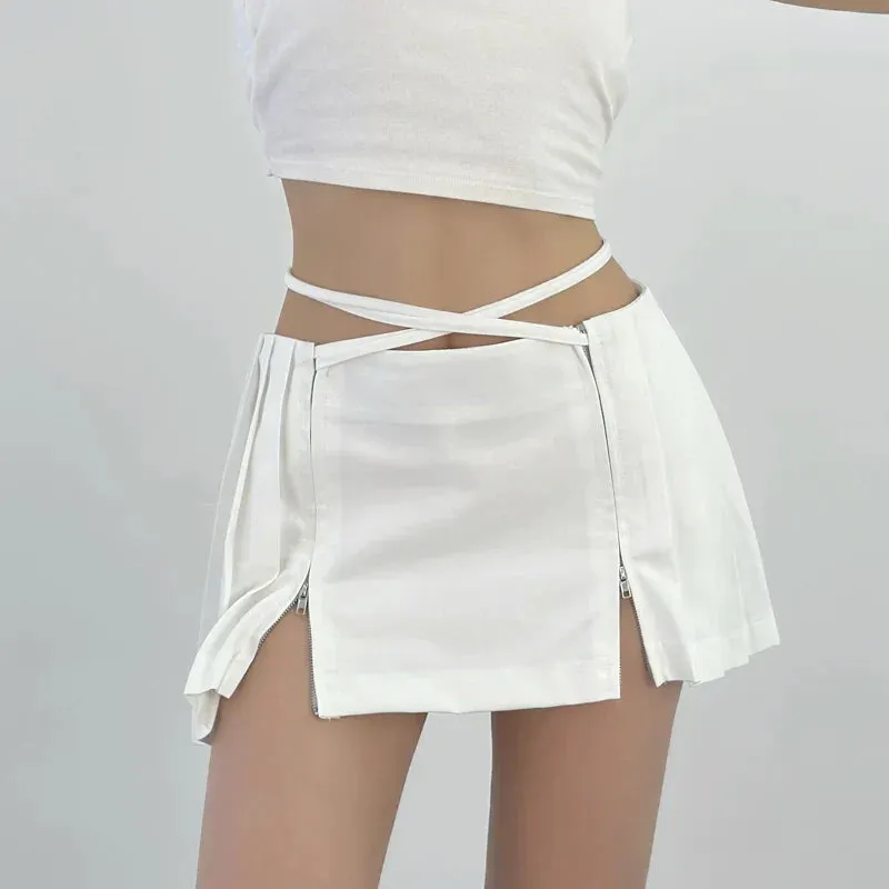 Marigold | High-waisted Bow Mini Skirt