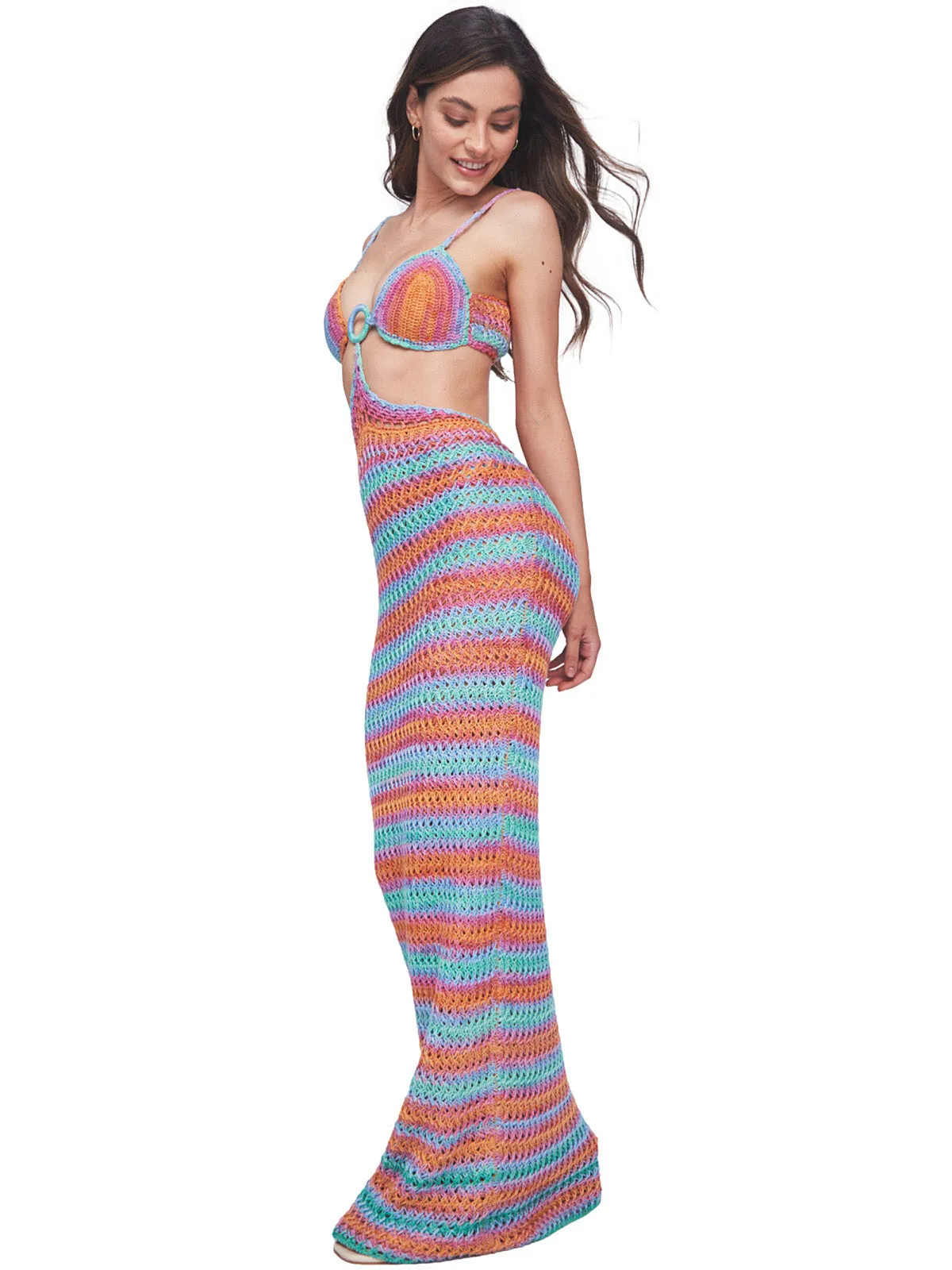 Martina Crochet Dress Multicolor ::RET