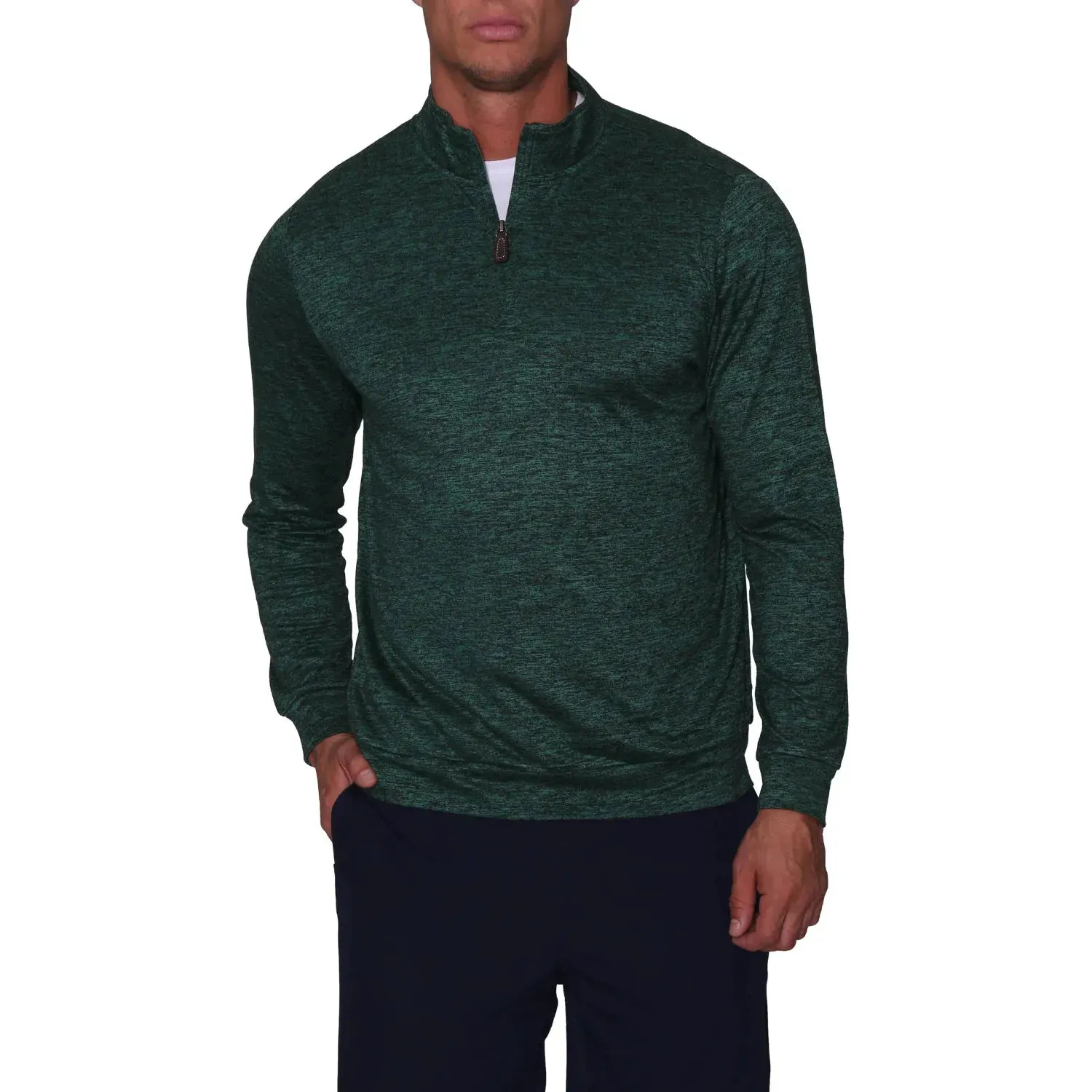 MELANGE LONG SLEEVE Q-ZIP