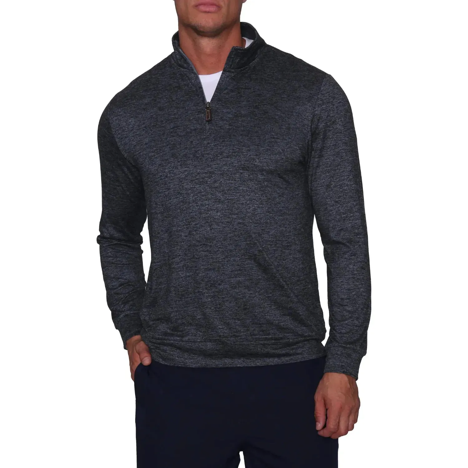 MELANGE LONG SLEEVE Q-ZIP