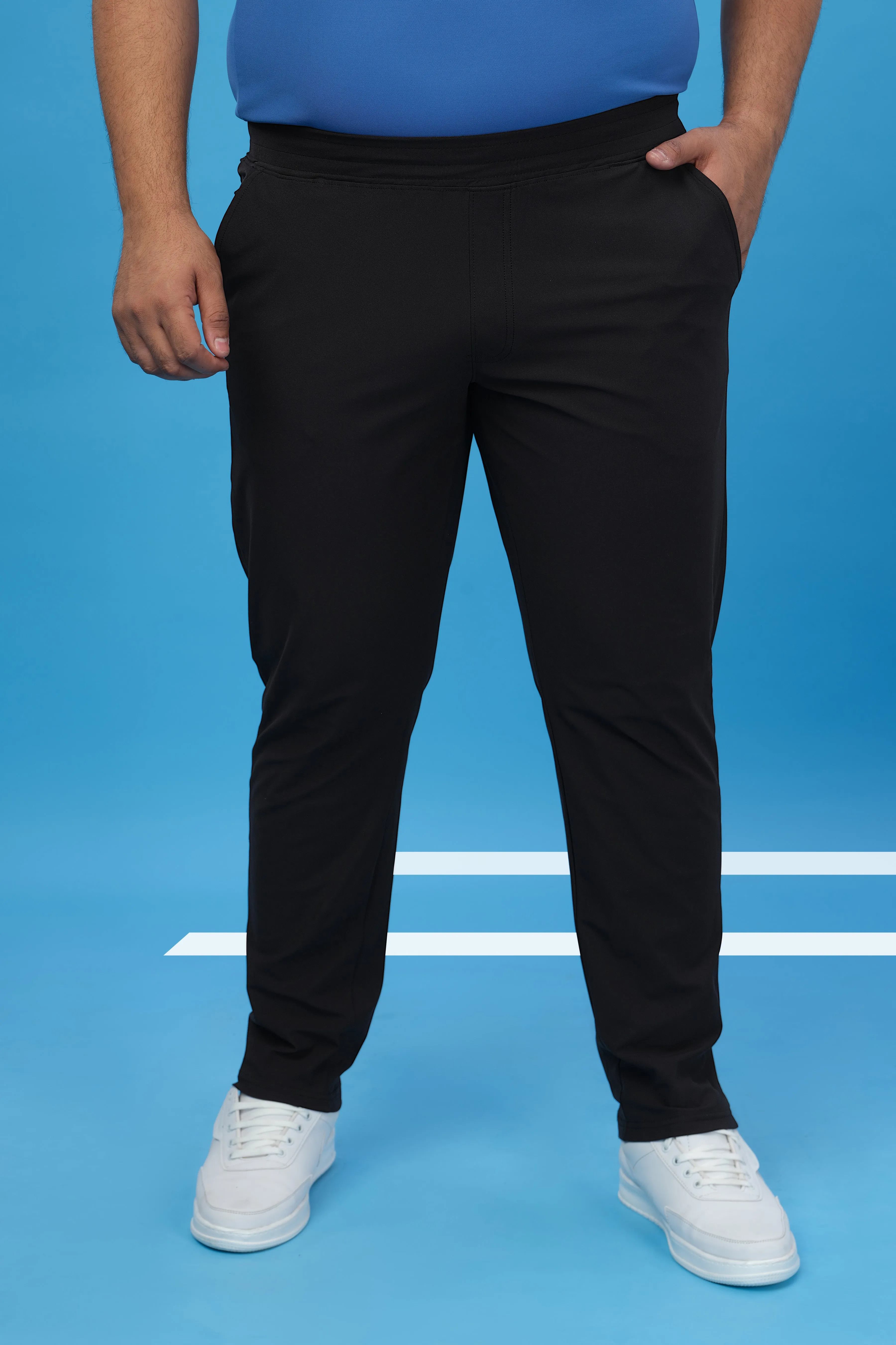 Men Plus Size Solid Relax Fit Trackpants with DURACOOL 