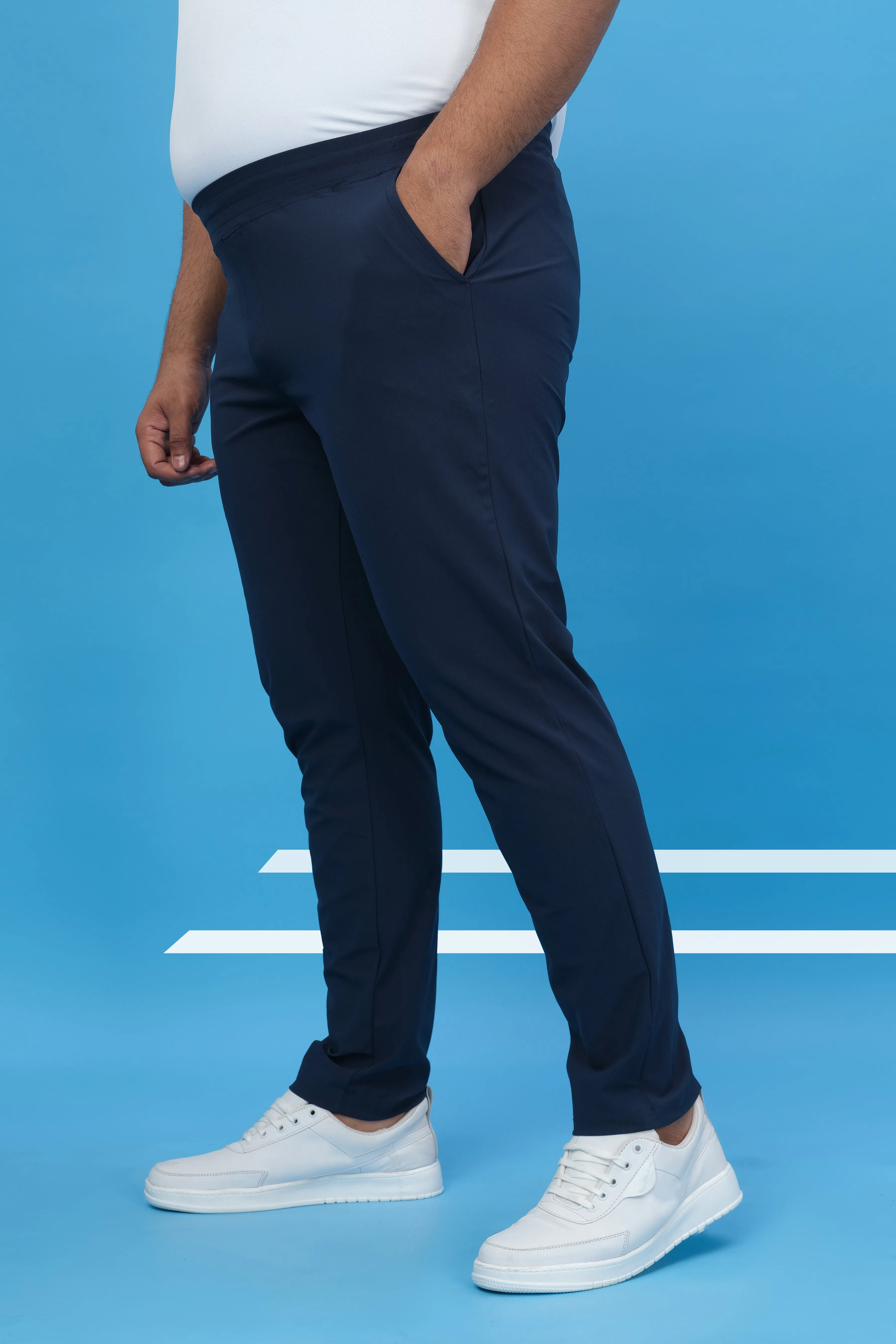Men Plus Size Solid Relax Fit Trackpants with DURACOOL 
