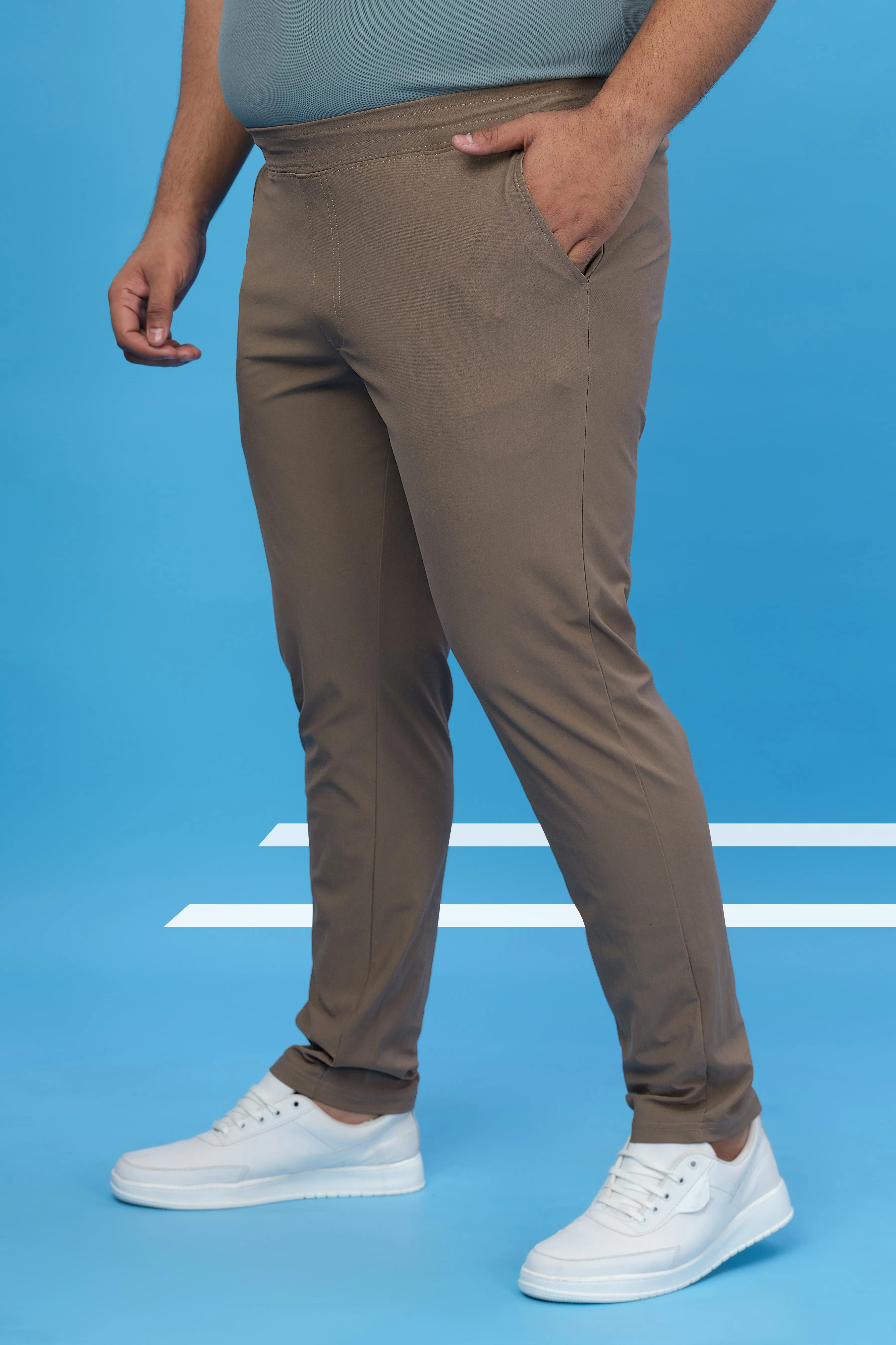 Men Plus Size Solid Relax Fit Trackpants with DURACOOL 