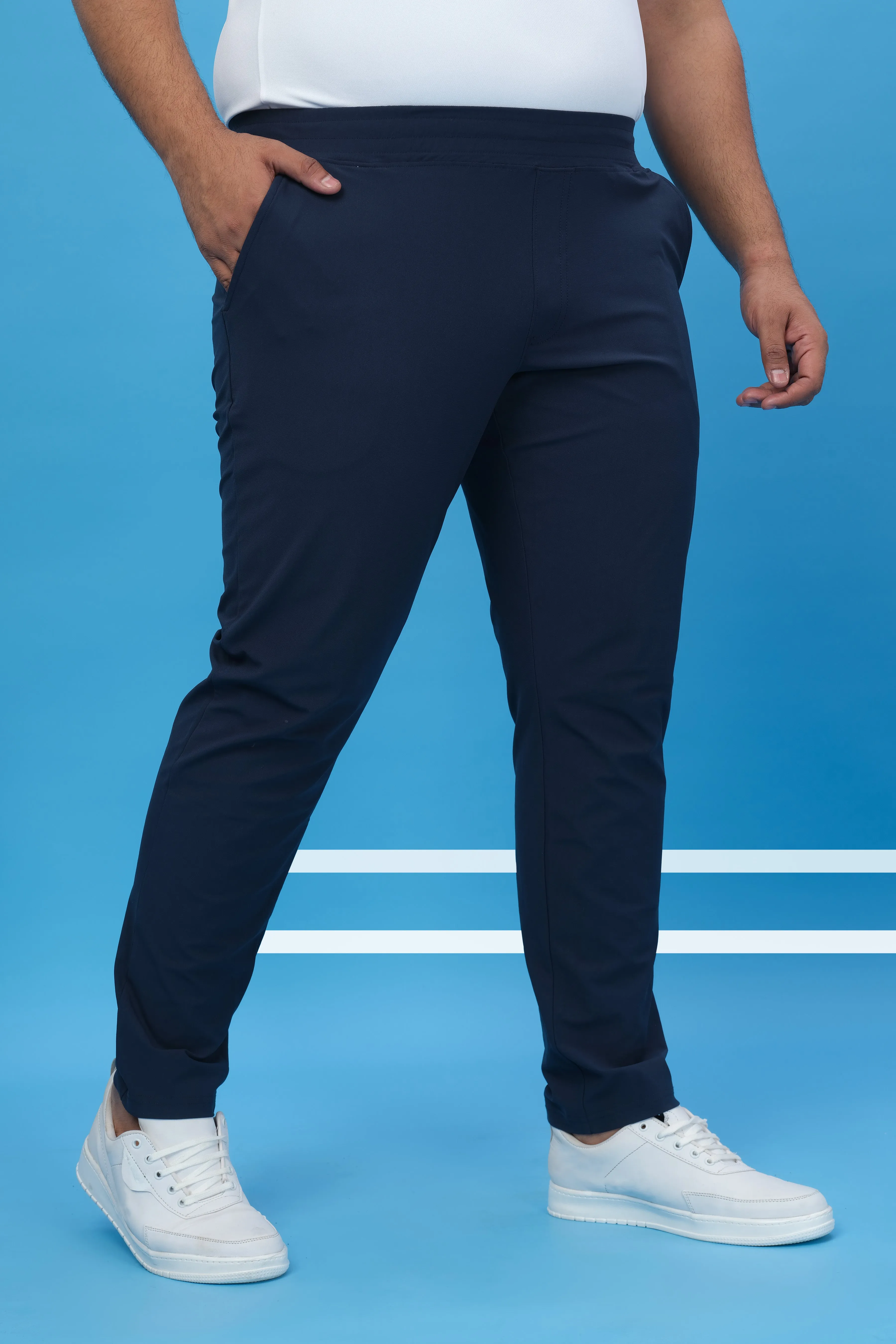 Men Plus Size Solid Relax Fit Trackpants with DURACOOL 