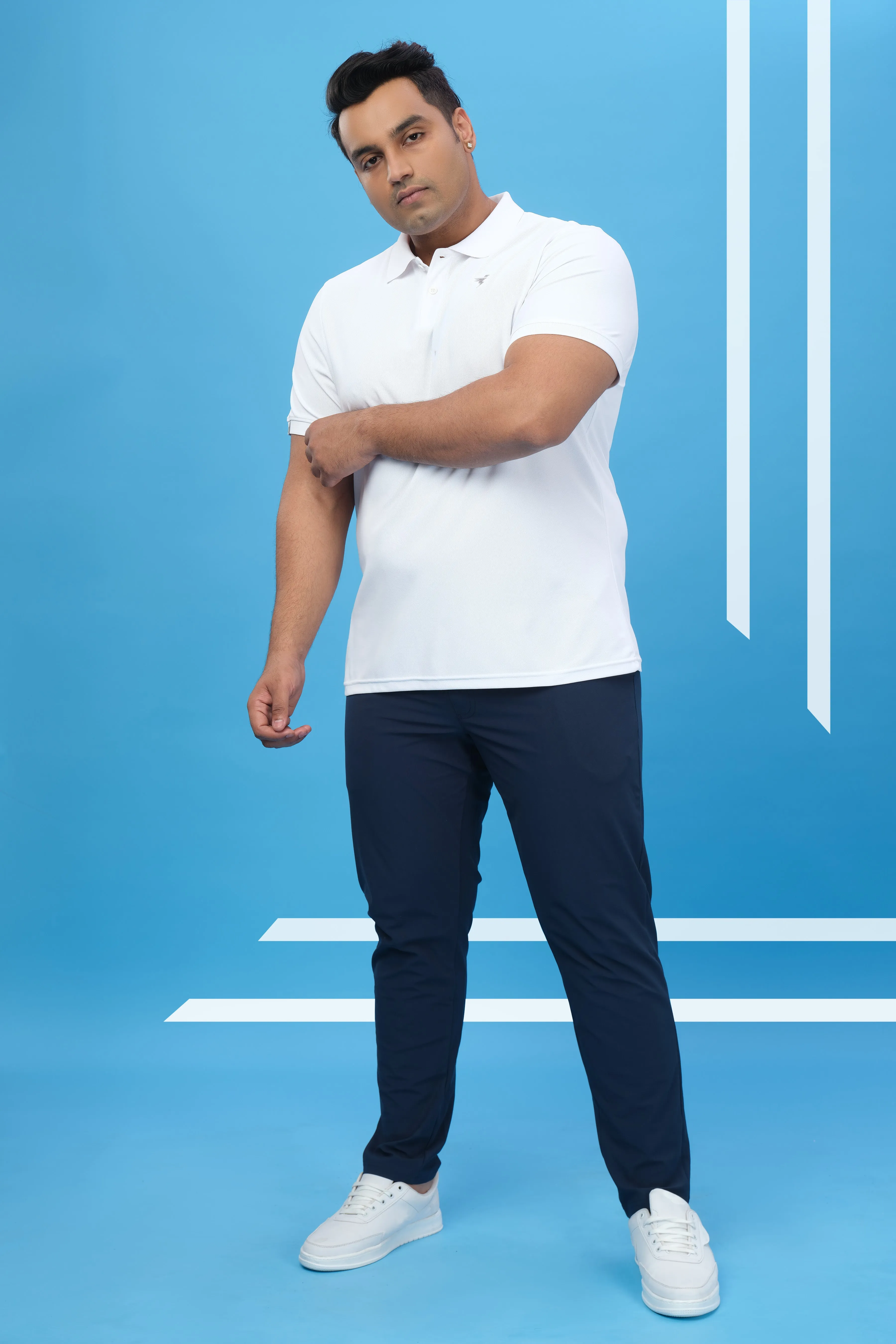 Men Plus Size Solid Relax Fit Trackpants with DURACOOL 
