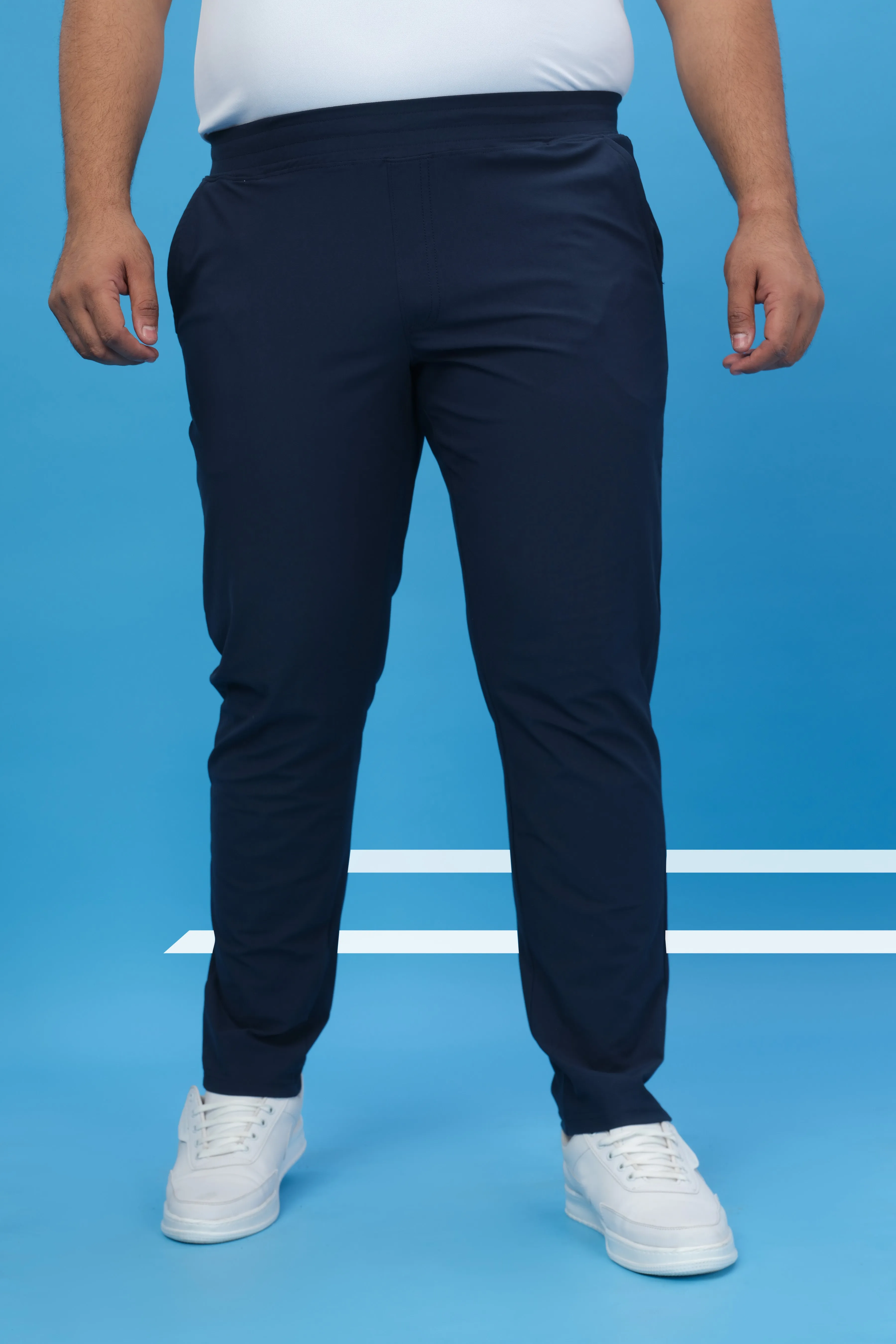 Men Plus Size Solid Relax Fit Trackpants with DURACOOL 