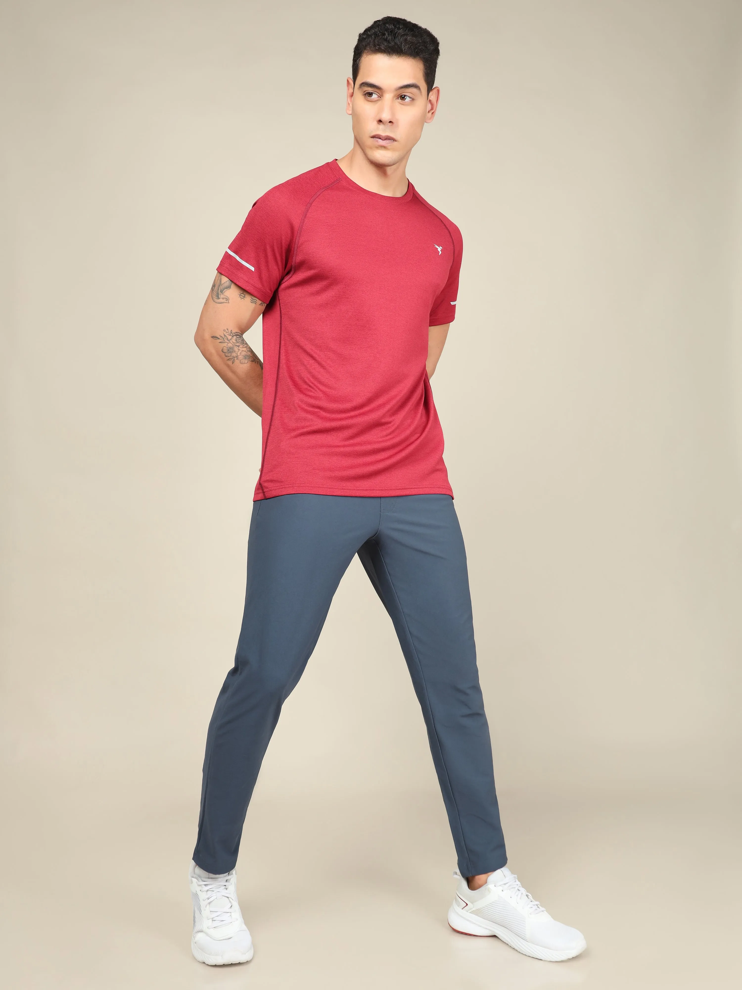 Men Solid Relax Fit Trackpants with DURACOOL 