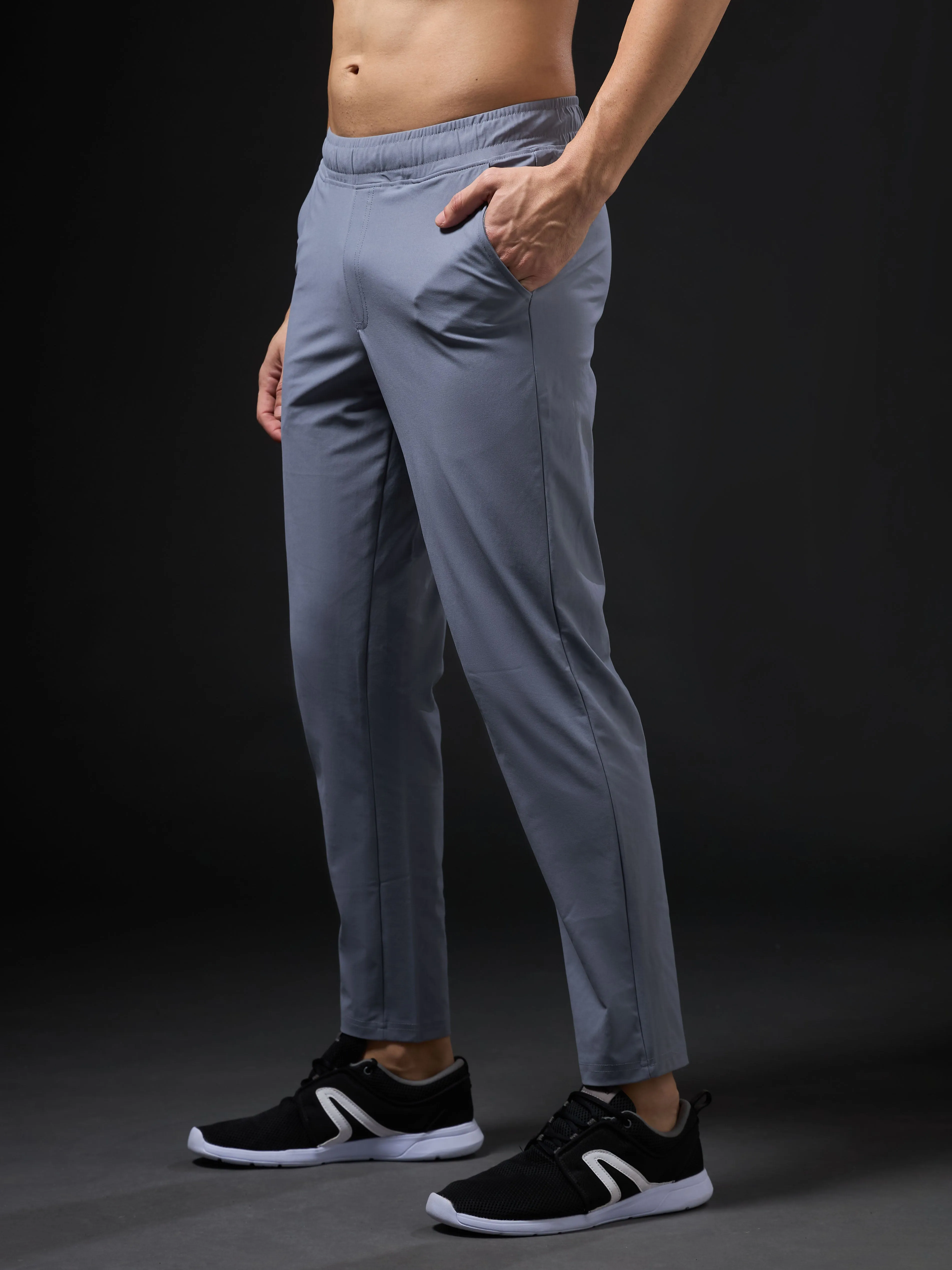 Men Solid Relax Fit Trackpants with DURACOOL 