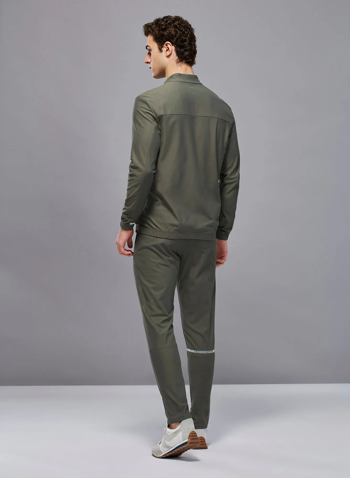 Men Solid Slim Fit Mock Tracksuits with DURACOOL 