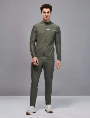 Men Solid Slim Fit Mock Tracksuits with DURACOOL 
