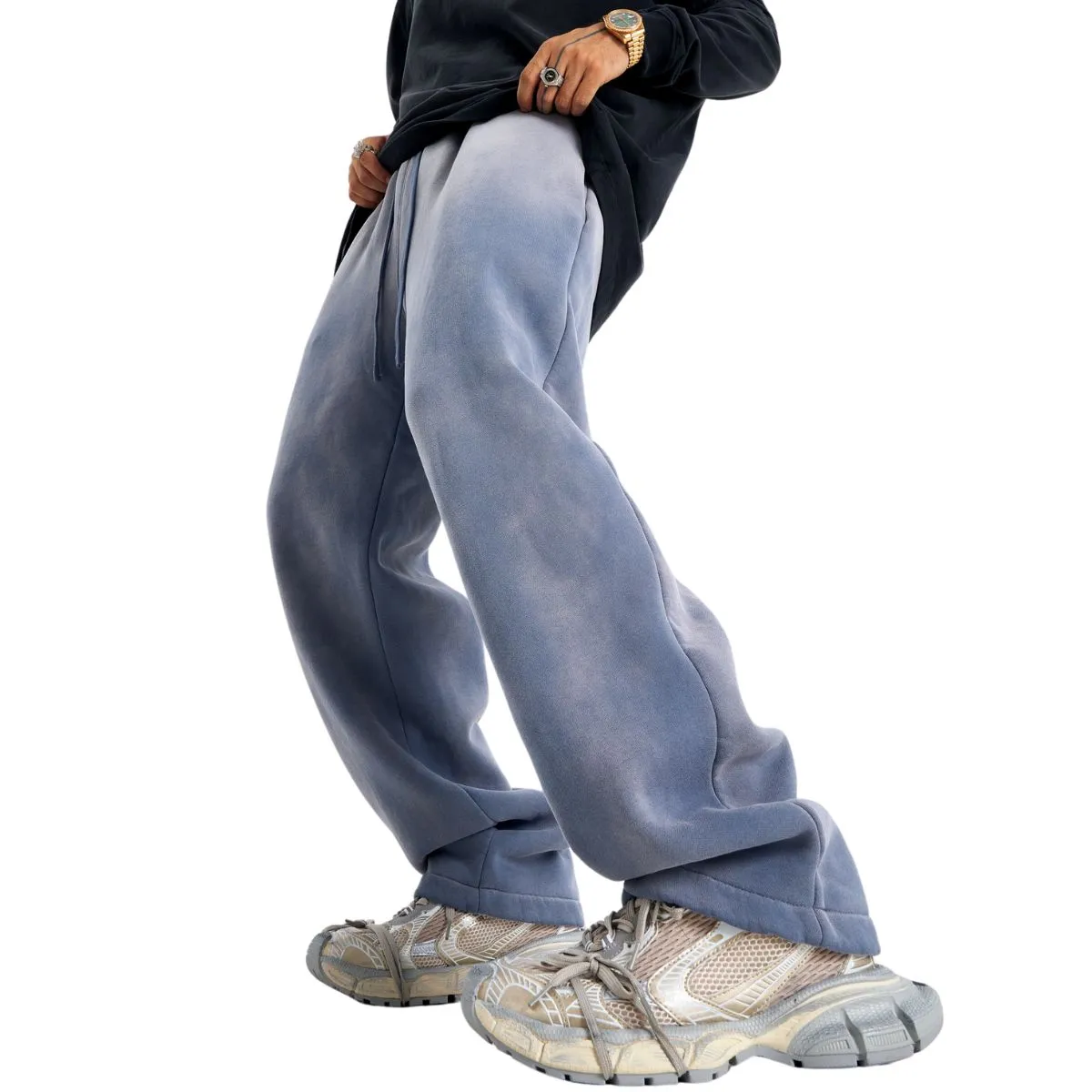 Men's Acid Wash Faded Joggers