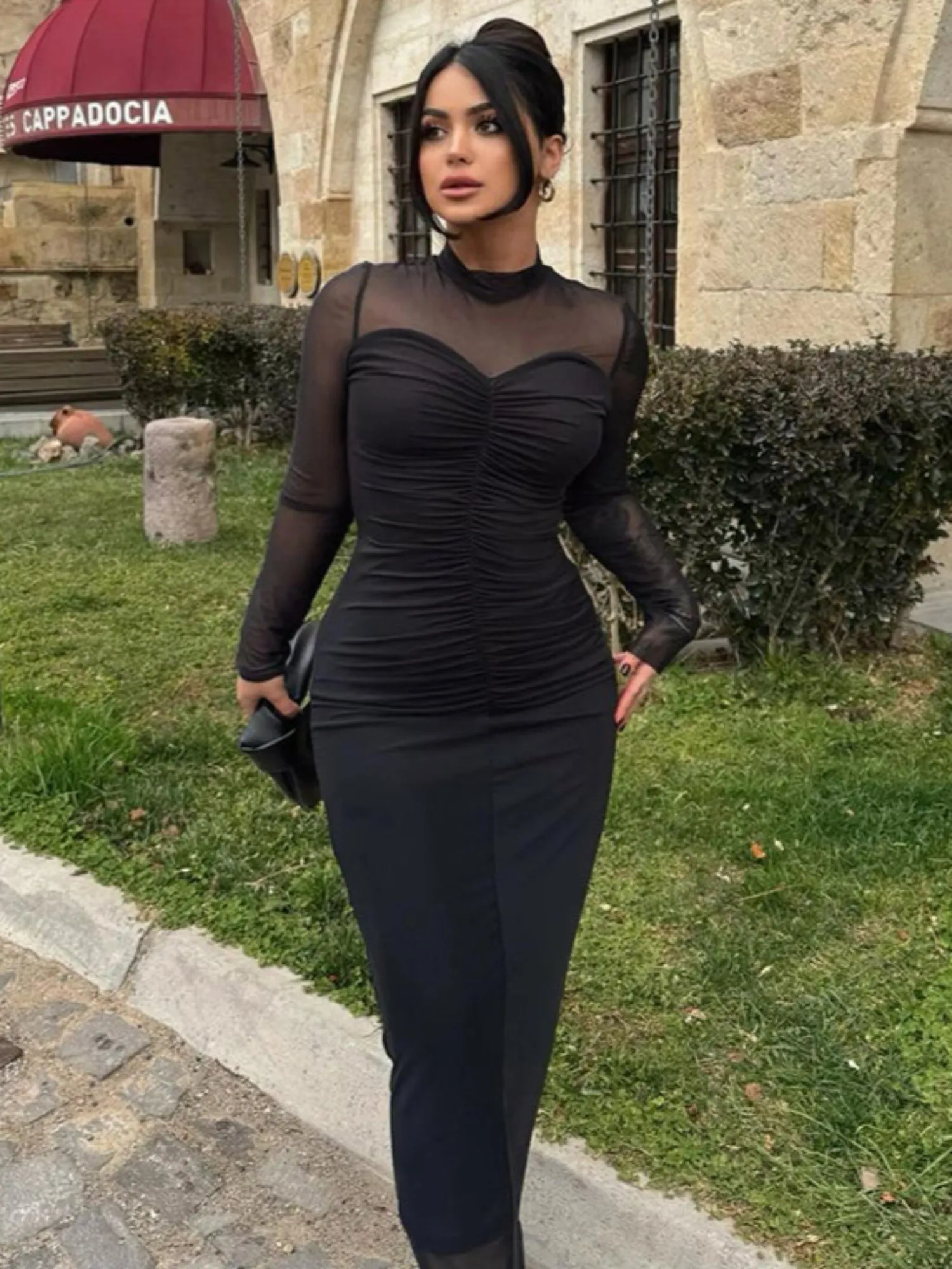 Mesh Maxi Dress