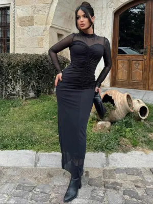 Mesh Maxi Dress