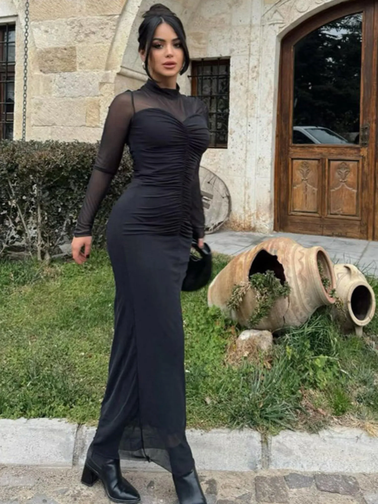Mesh Maxi Dress