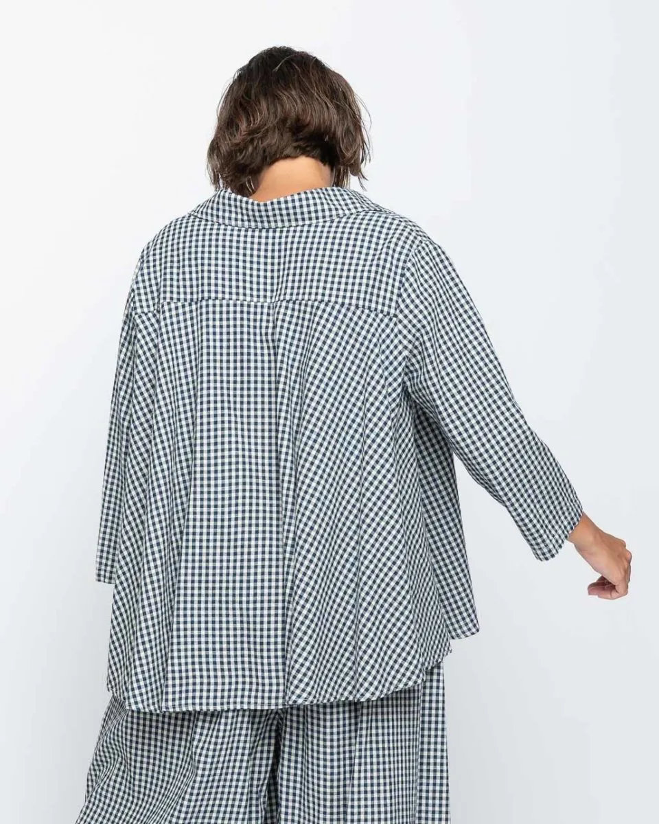 Micro-Stripe Elongated Shirt