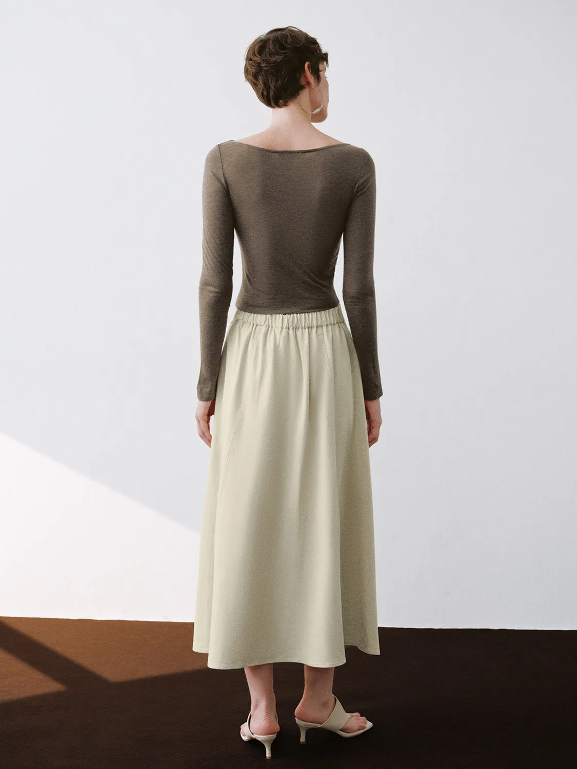Midi A-Line Skirt