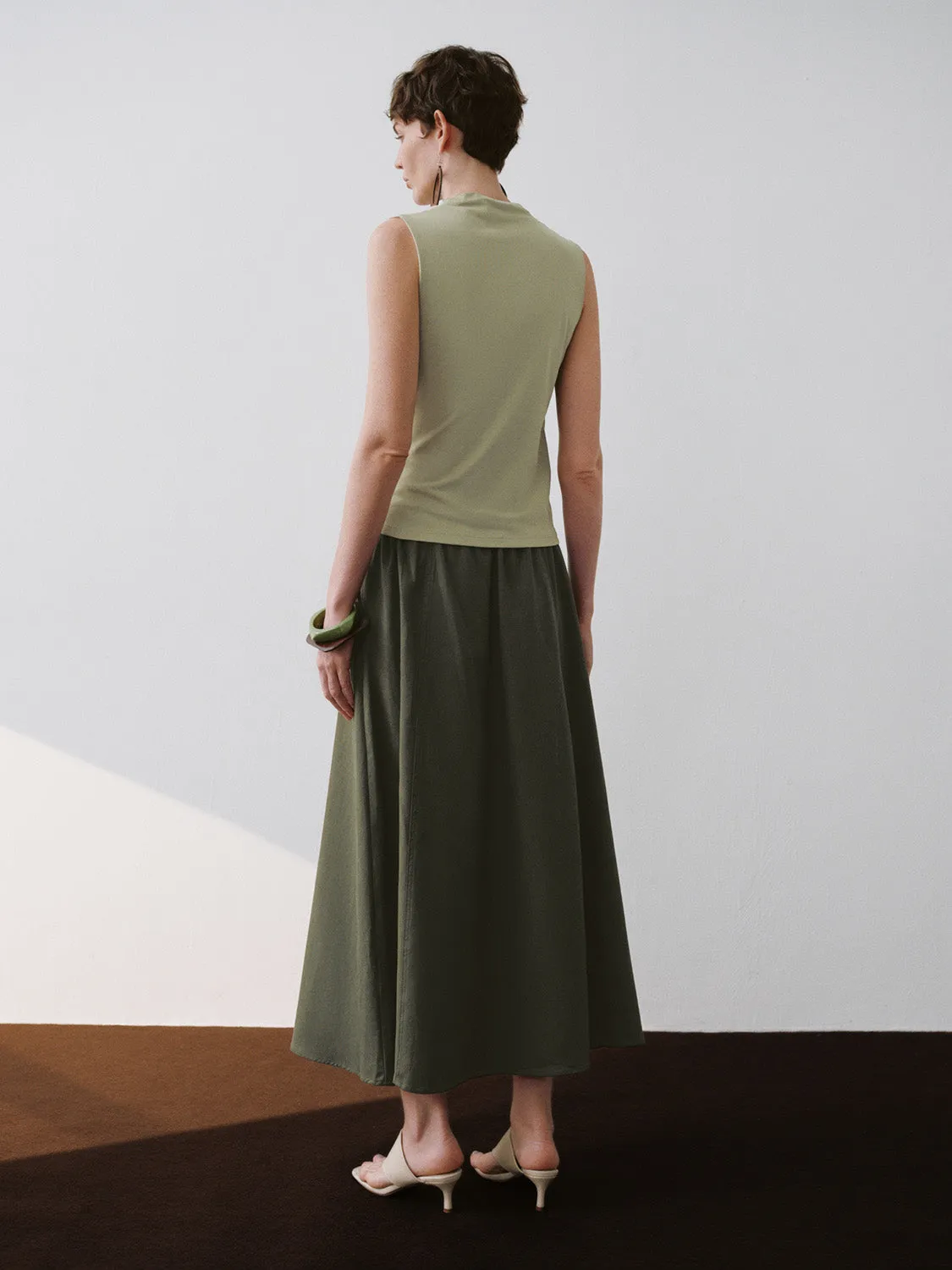 Midi A-Line Skirt