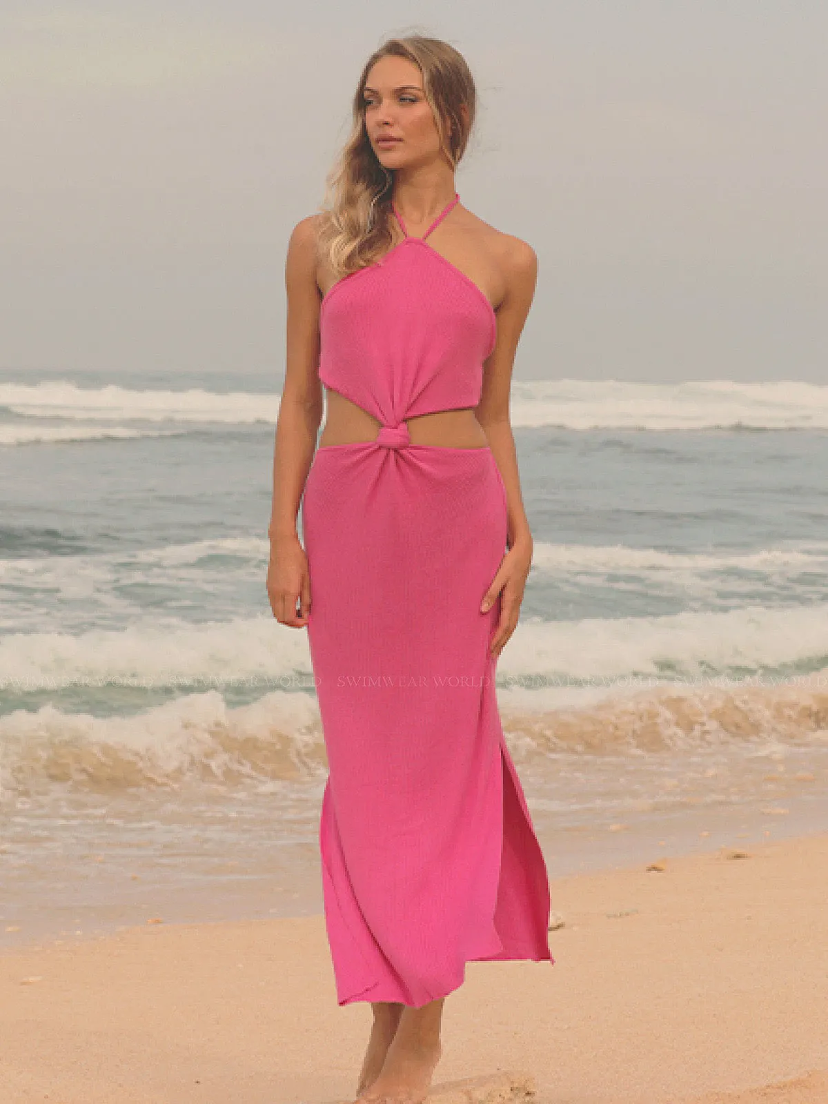 Mika Knitted Pink Dress ::RET