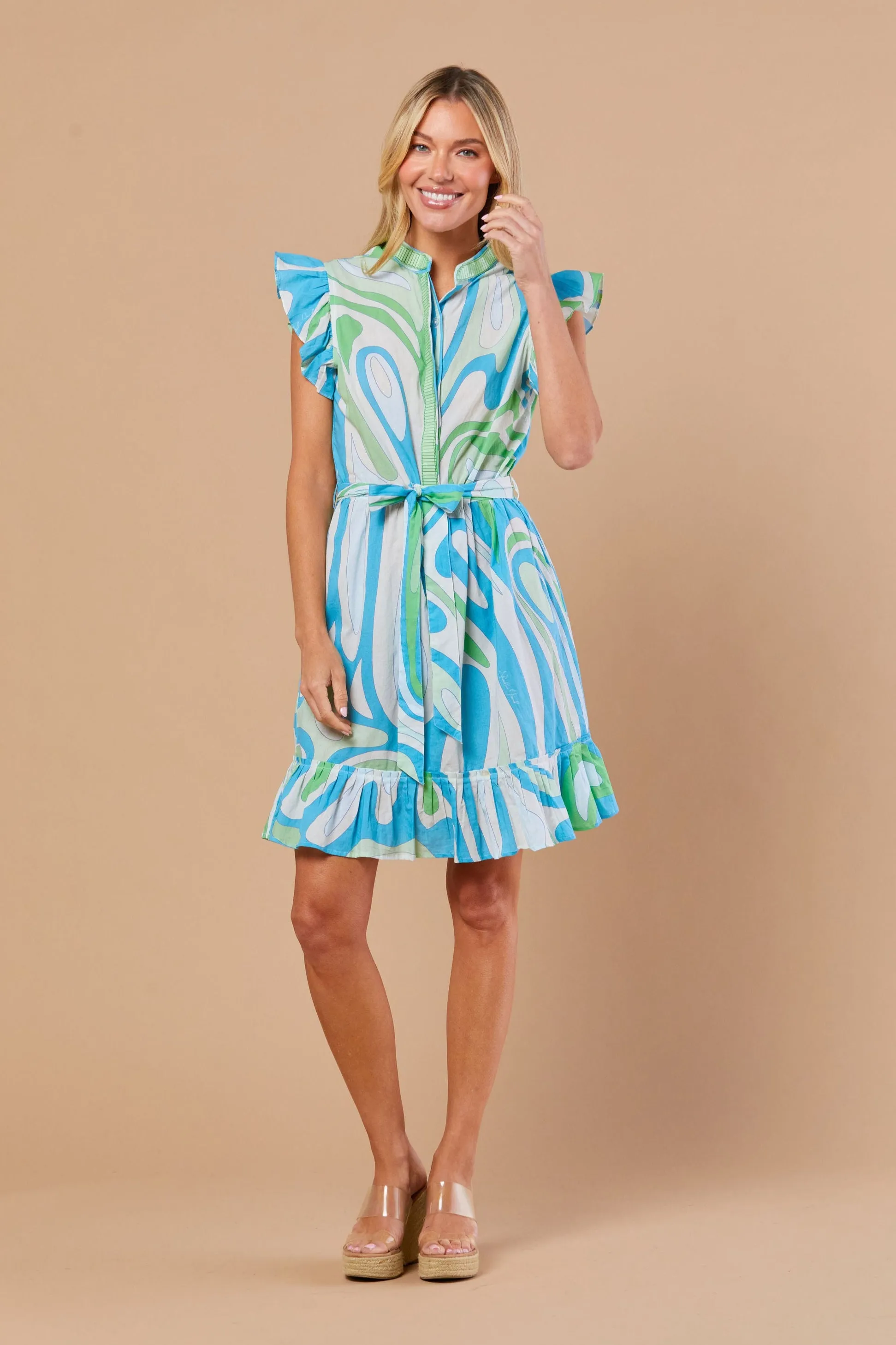 Miller Dress in Seaglass Wave