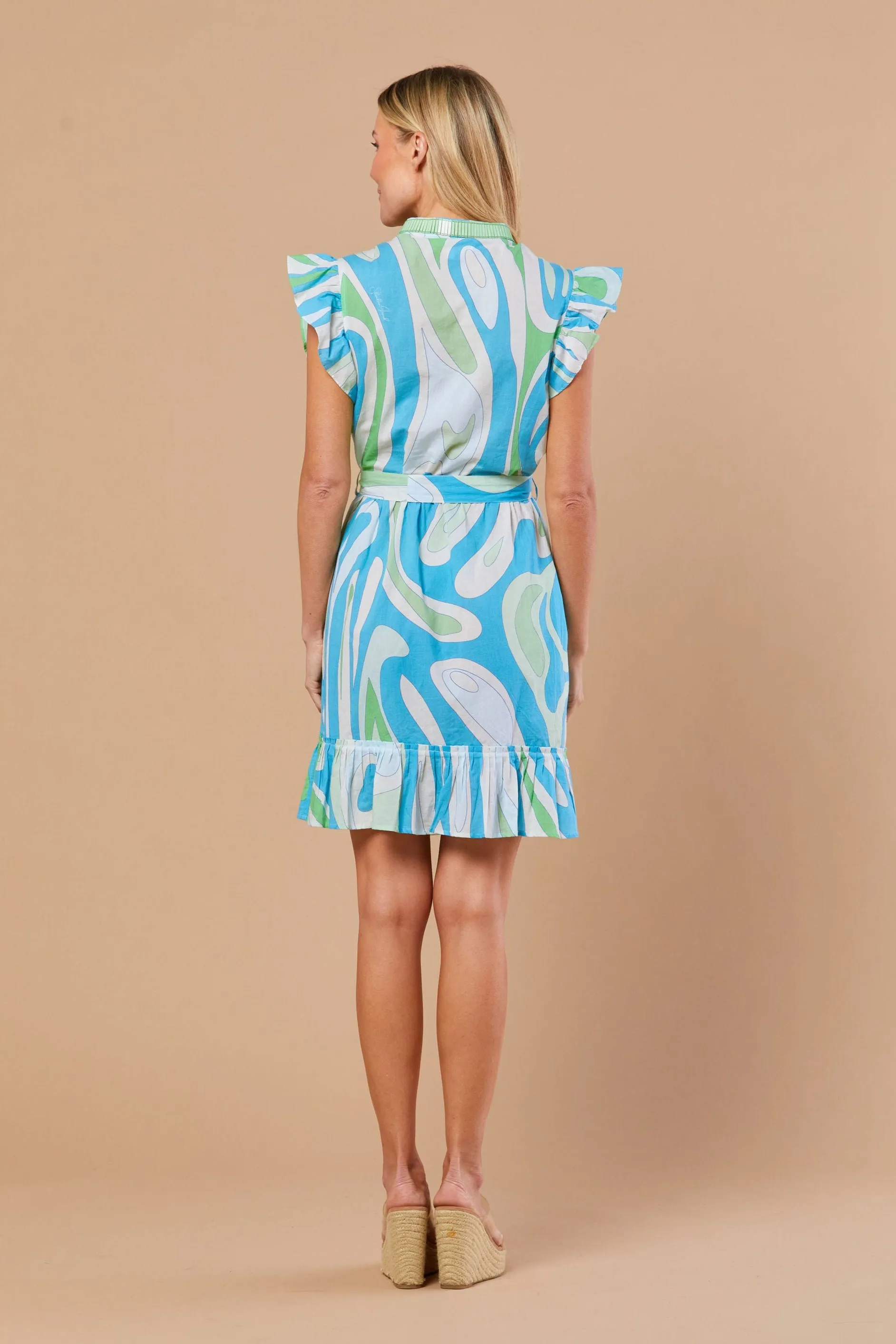 Miller Dress in Seaglass Wave