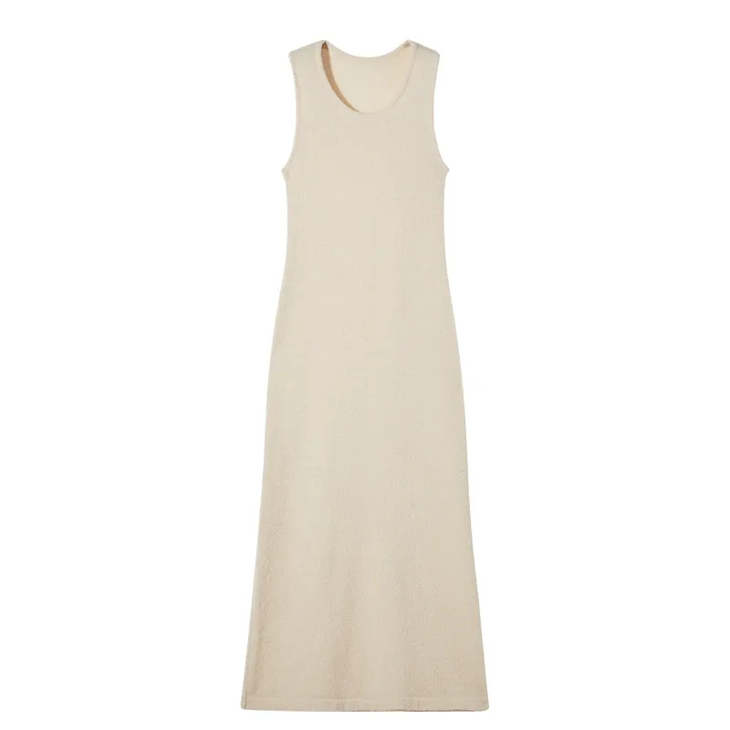 Minimalist Sleeveless Knit Dress