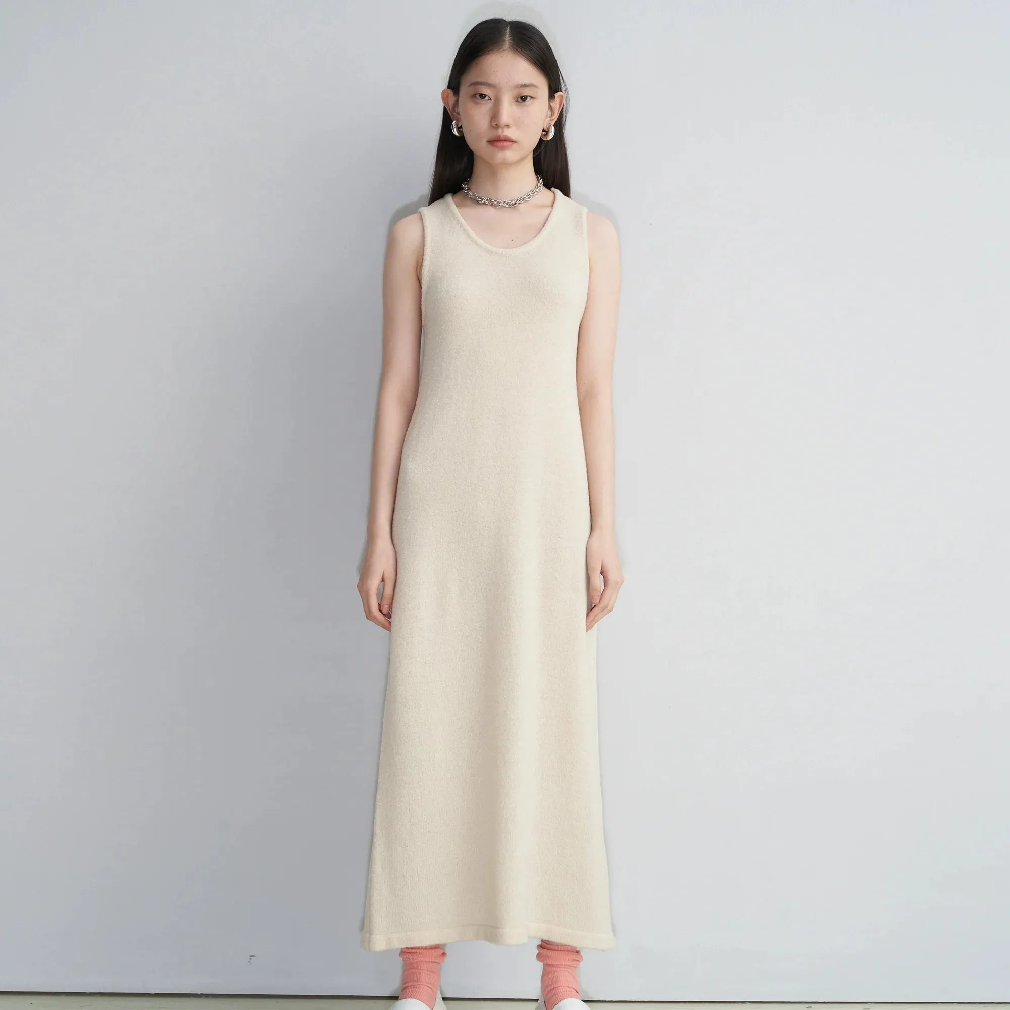 Minimalist Sleeveless Knit Dress