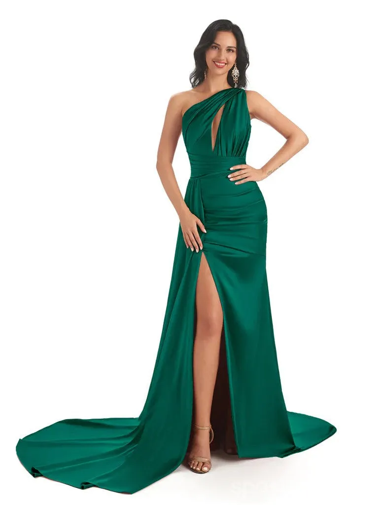 Mismatched Emerald Green Mermaid Maxi Long Bridesmaid Dresses,Party Dress, WG1887