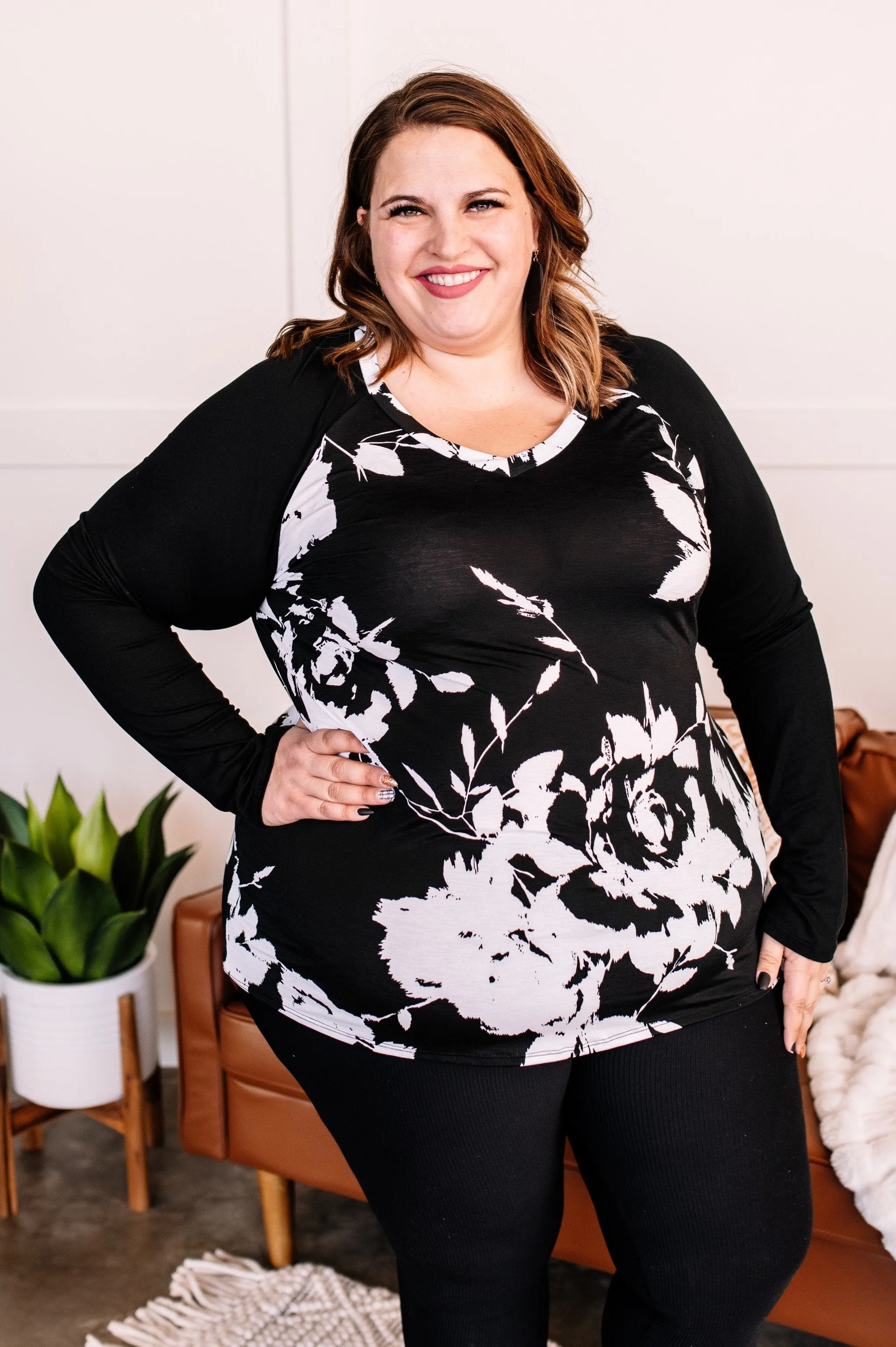 Mixed Emotions In Black/White Floral