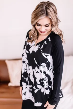 Mixed Emotions In Black/White Floral