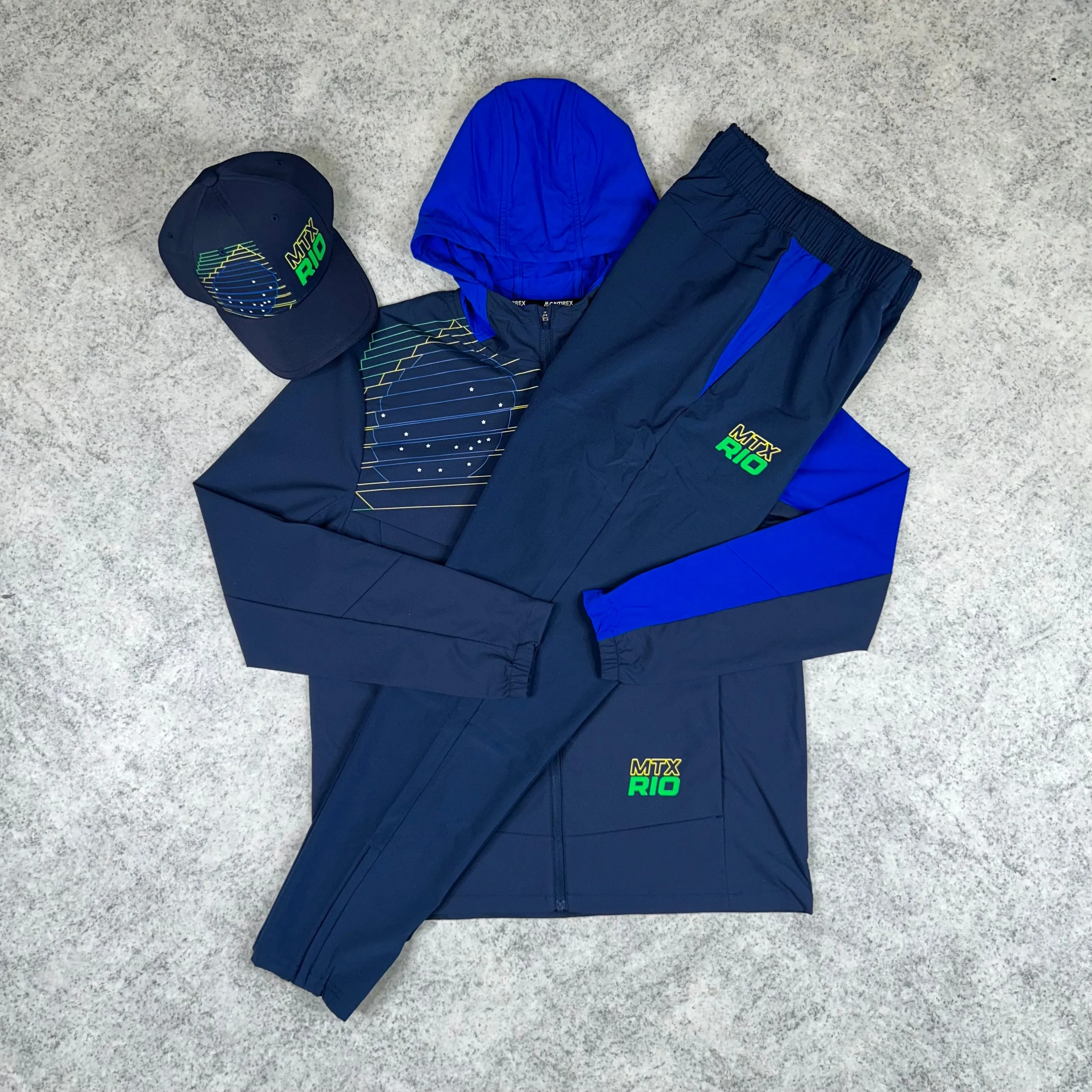 MTX Run Rio Cap Tracksuit - Midnight Blue