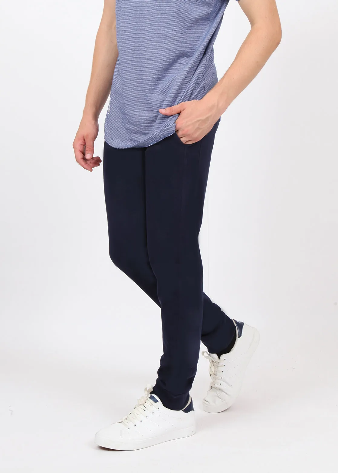 Navy Cotton Joggers