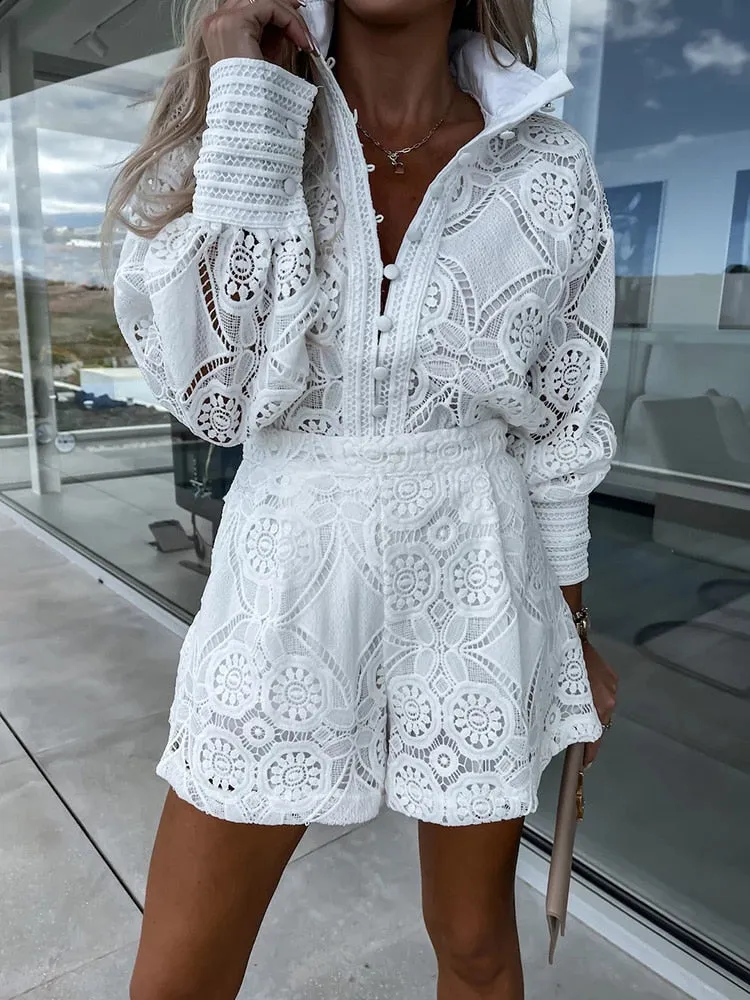 Nazareth® | Lace Romper Dress