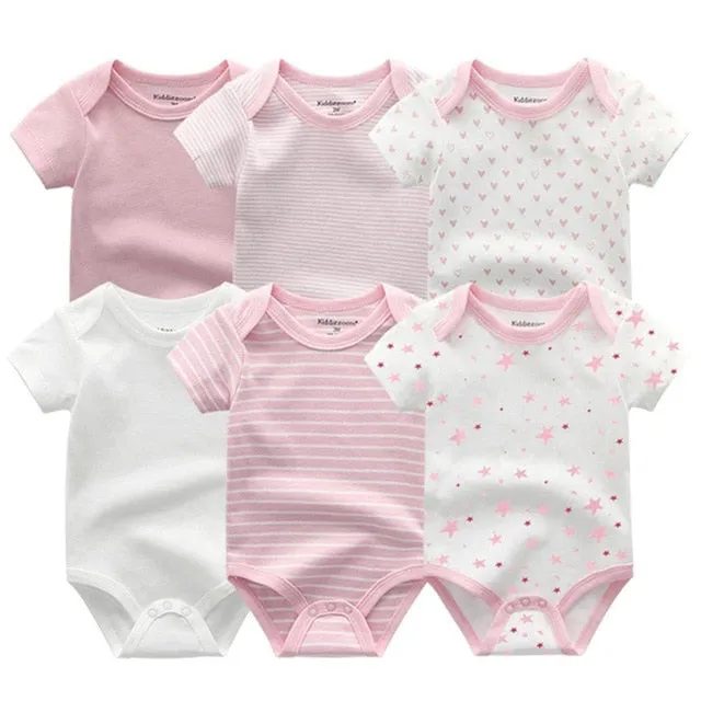 Newest 6PCS/lot Baby Girl Clothe Roupa de bebes Baby Boy Clothes Unicorn Baby Clothing Sets Rompers Newborn Cotton 0-12M