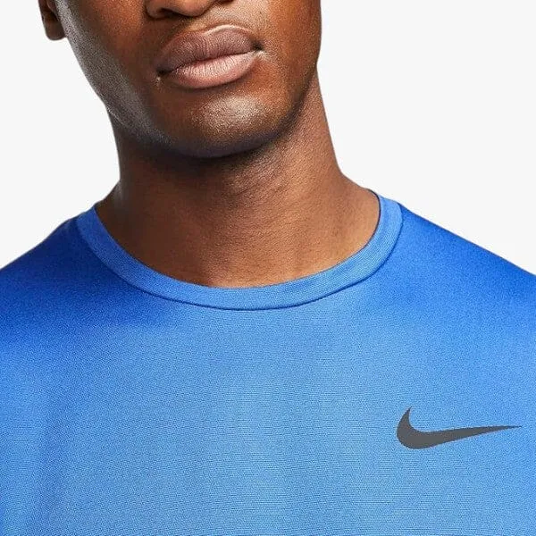 Nike Men's Df Dri Short Sleeve Tee Blue