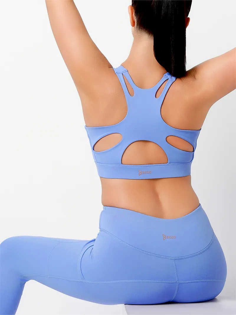 No Excuses Periwinkle Blue Activewear Set
