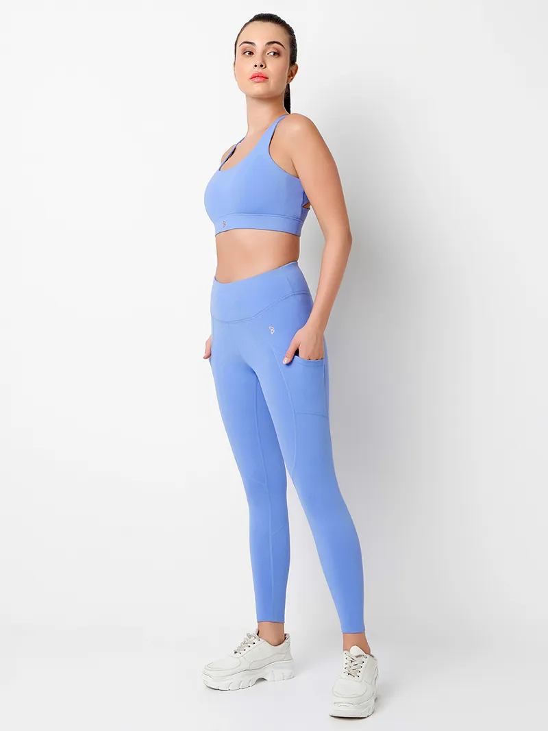 No Excuses Periwinkle Blue Activewear Set