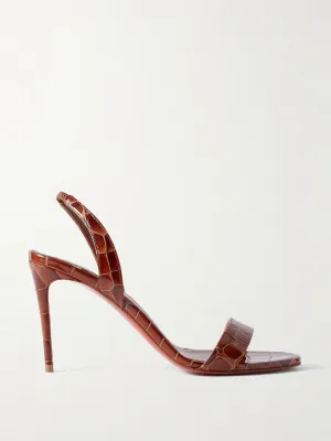 O Marylin 85 croc-effect patent-leather slingback sandals